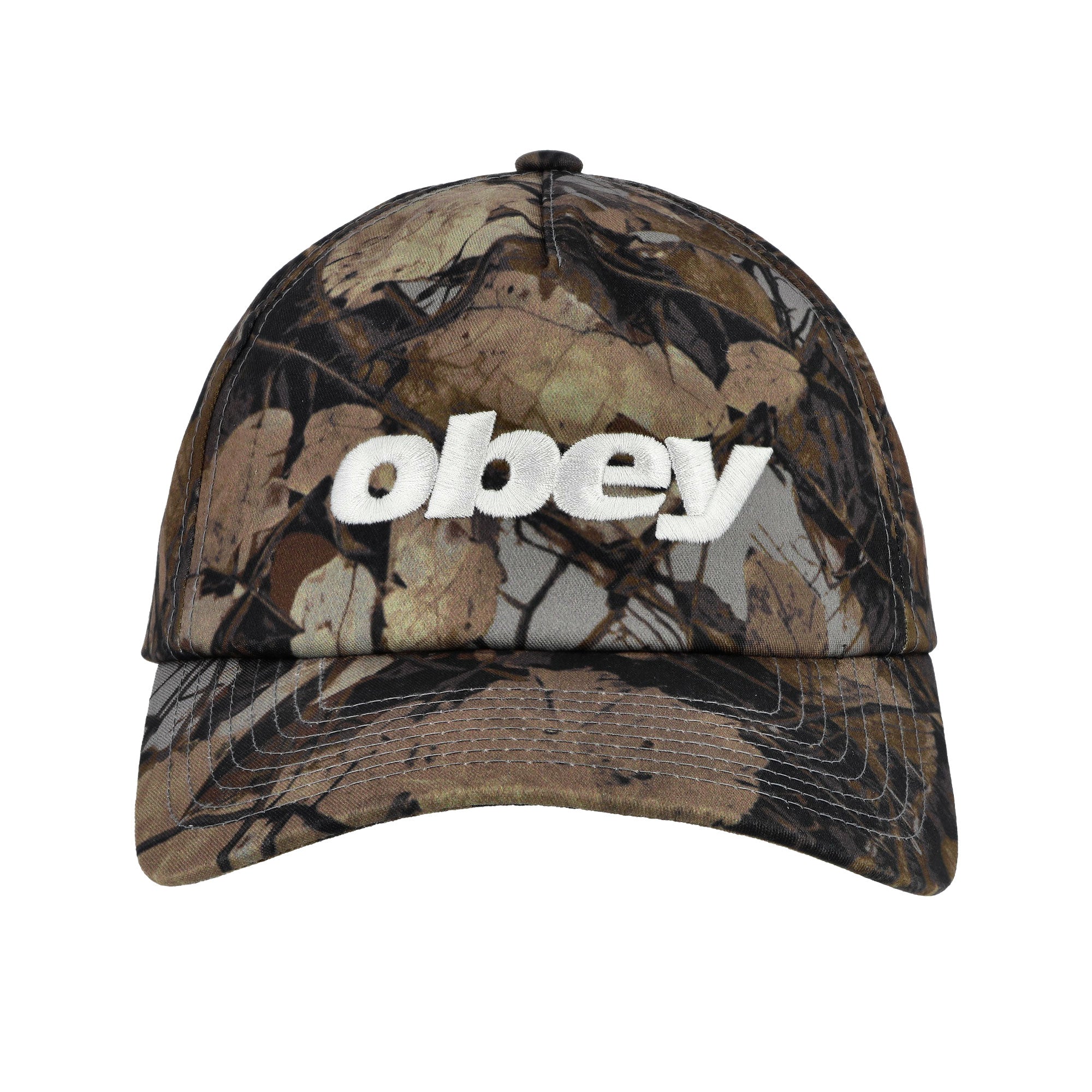 Obey Delta 5 Panel Snapback Fence Camo Multi Basecap 100490146 Detail View 1 | Overkill
