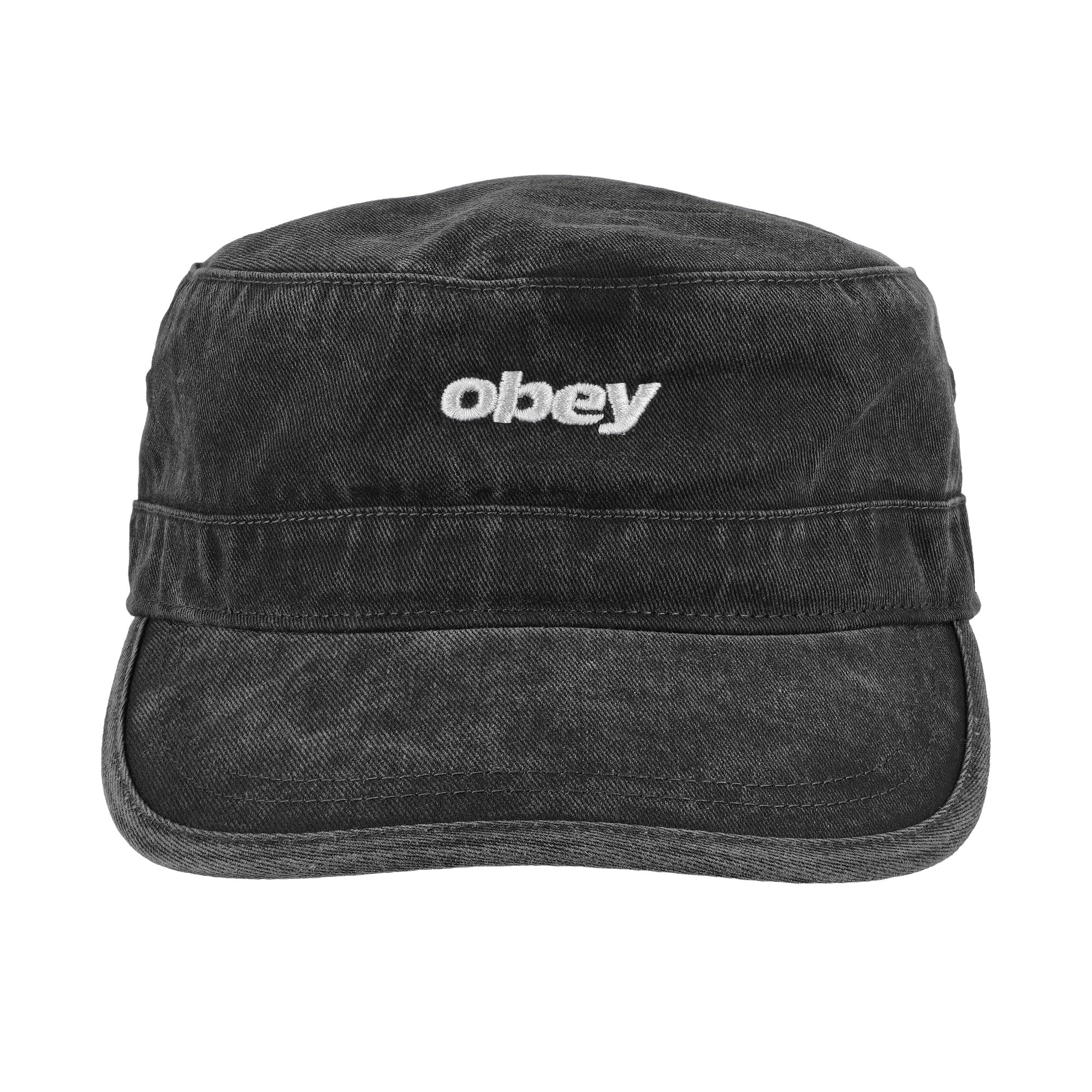 Obey Boxcar Pillbox Hat Pigment Black Hat 100540016 Detail View 1 | Overkill
