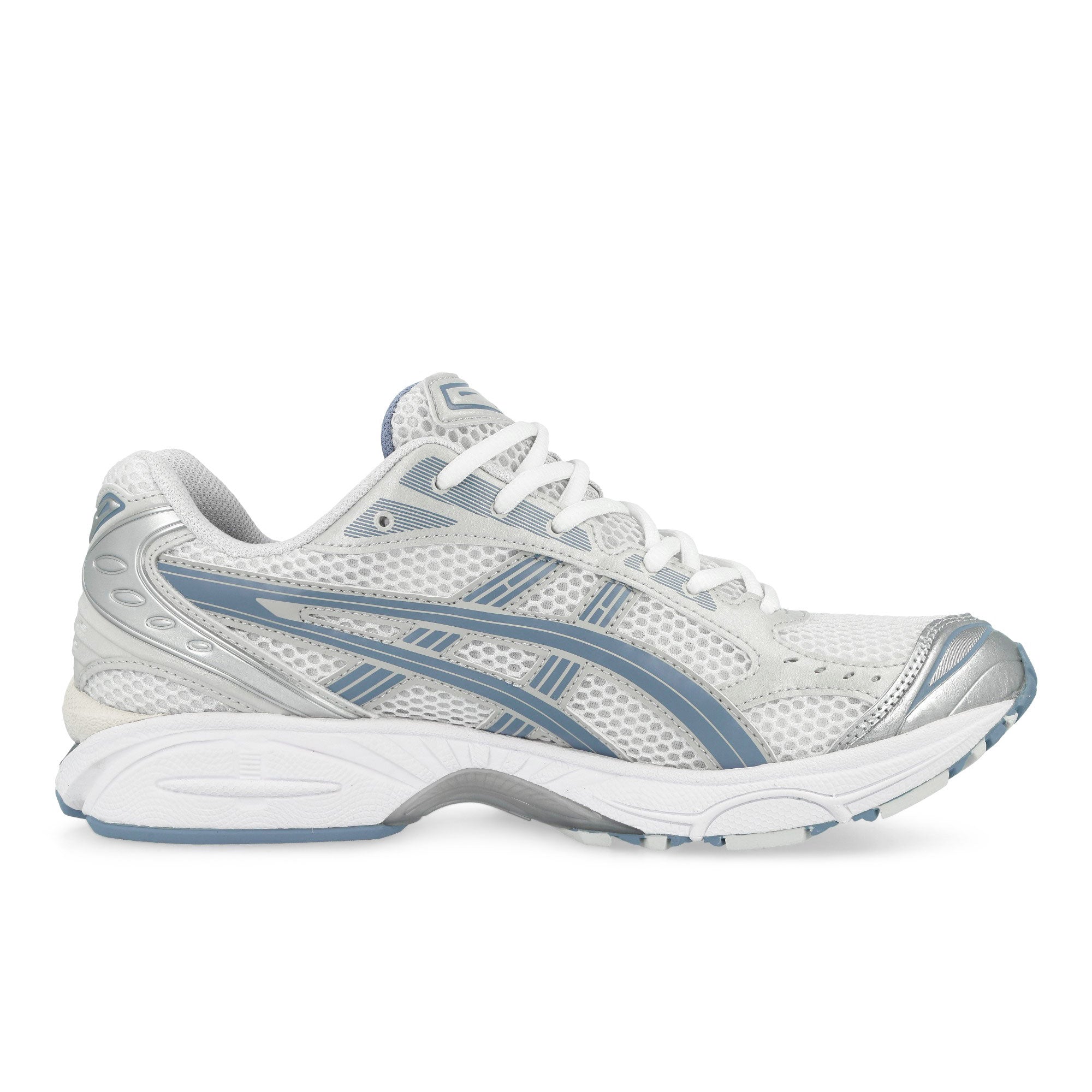 Asics  Gel-Kayano 14 White / Light Navy Low Top Sneakers  1203A537-115 Silhouette | Overkill
