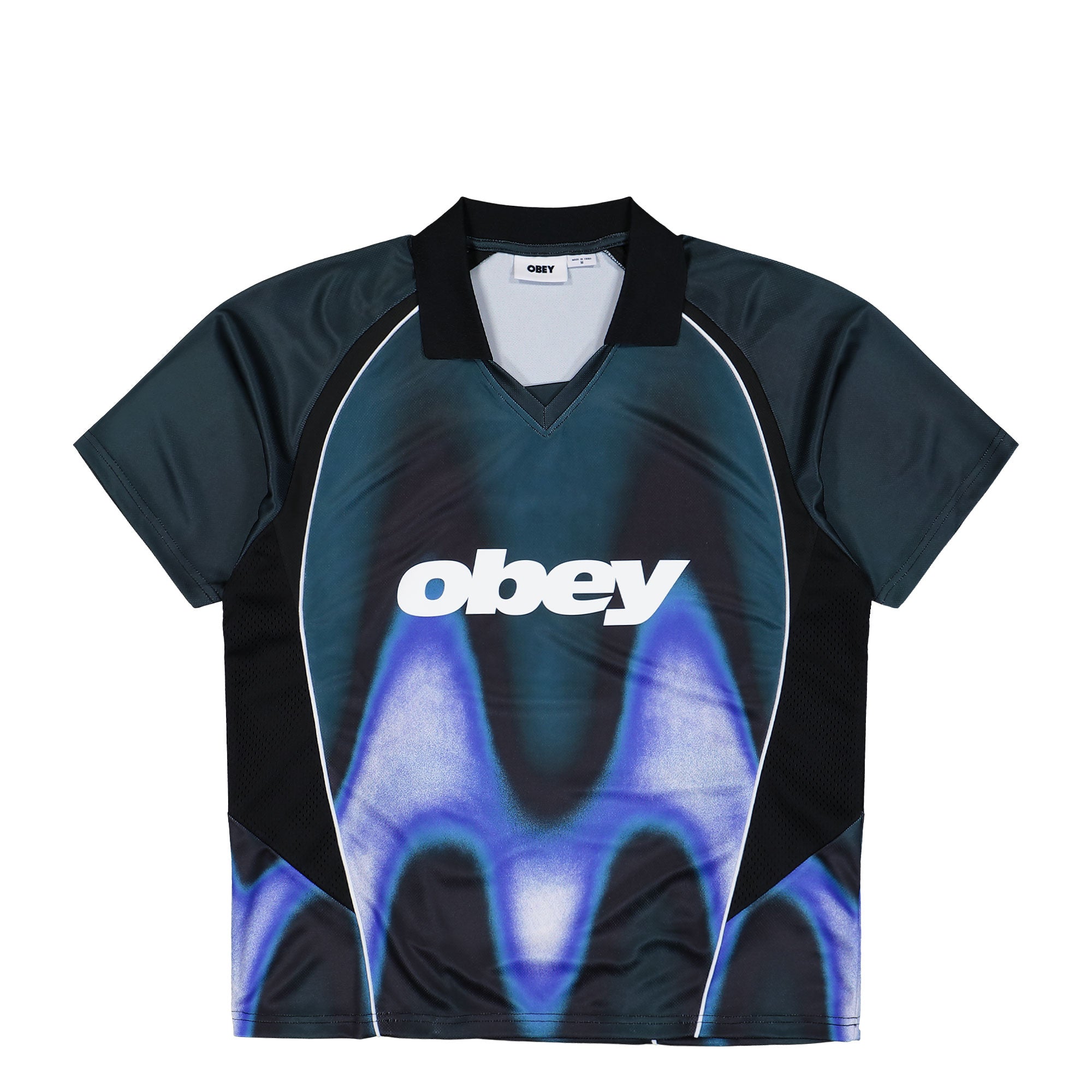 Obey Obey Blurred Soccer Jersey Dark Teal Multi T-Shirts 131080378-DTL | Overkill
