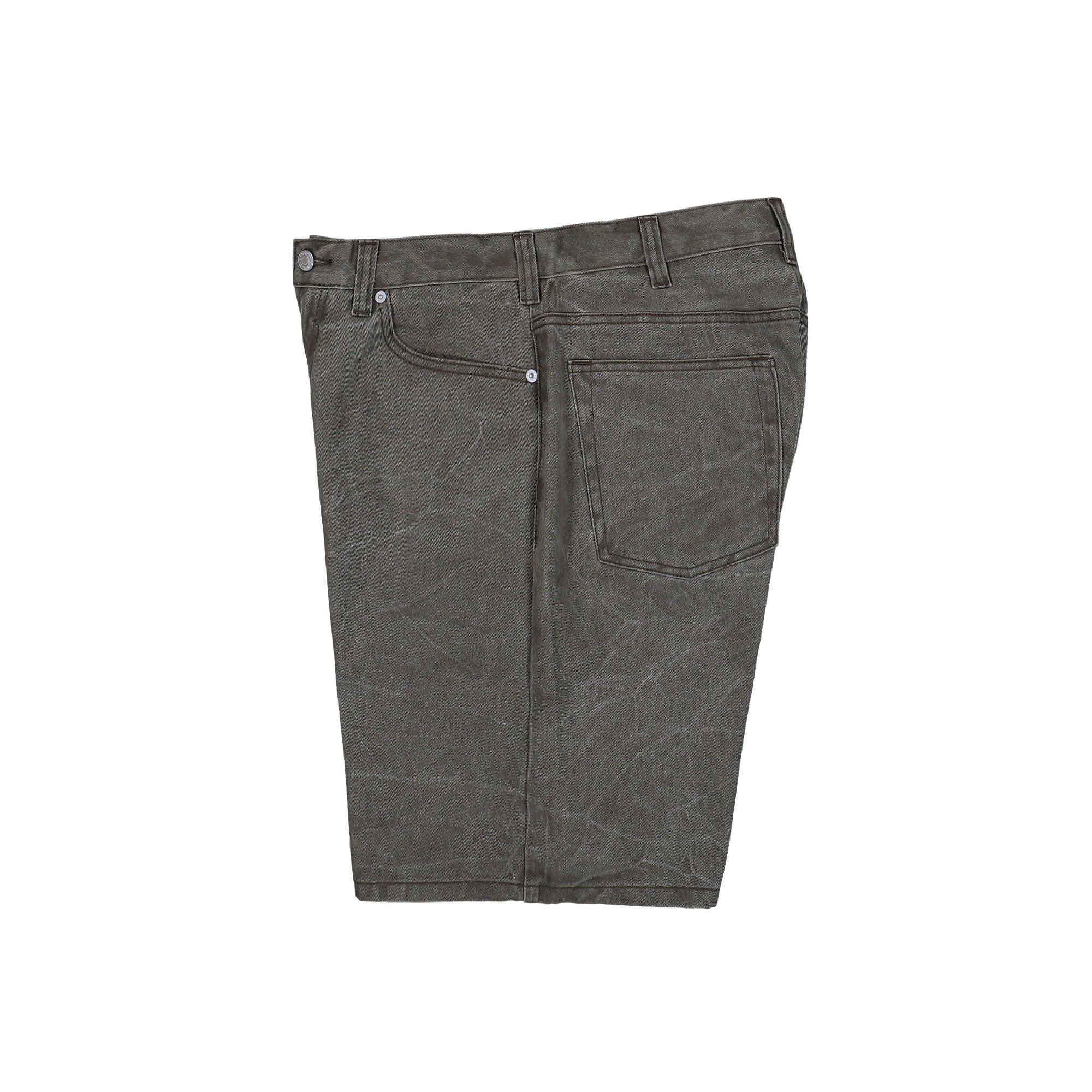 Obey BigWig Baggy Denim Short Black Olive Wrinkle Wash Shorts 172100109-BOW Detailfoto | Overkill