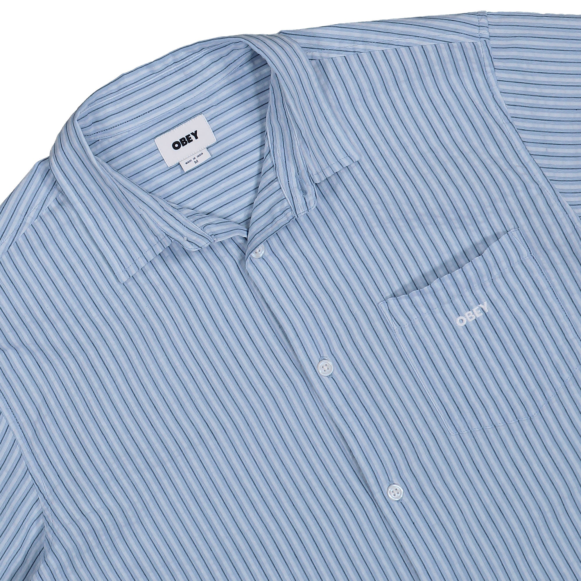 Obey Alan Woven Sky Blue Multi Shirts 181210453-SKY Detailfoto | Overkill