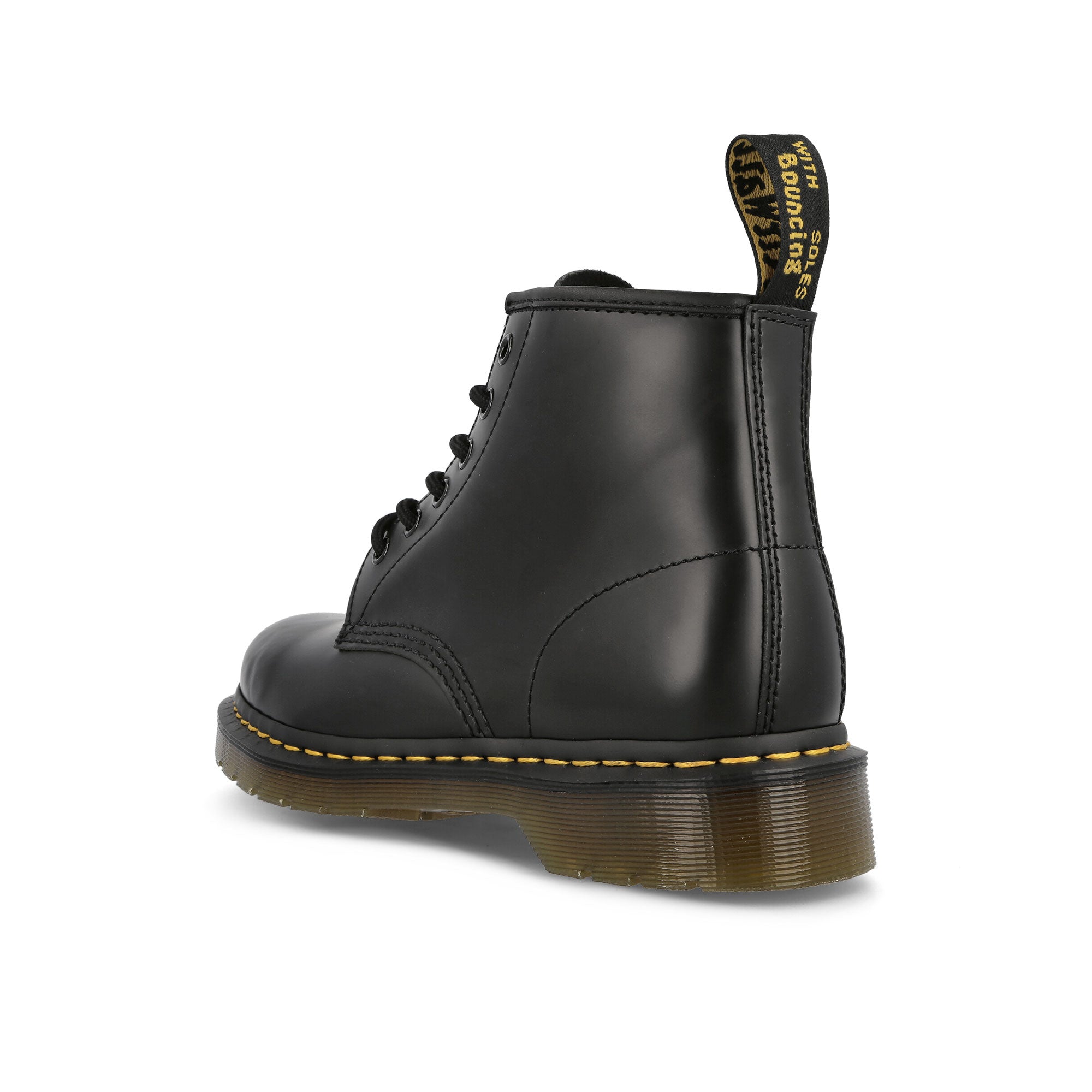Dr. Martens 101 Y's Black Smooth Black Boots  Material | Overkill