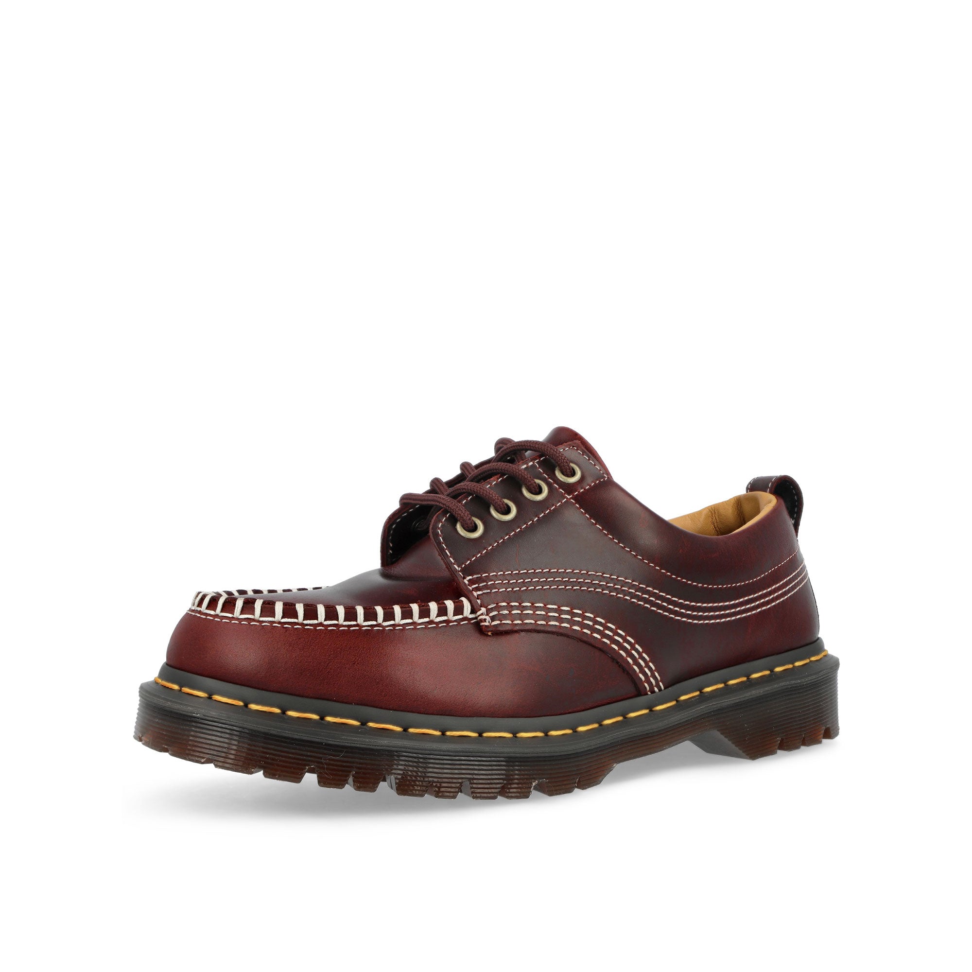 Dr. Martens Lowell Cherry Red Orleans Loafers & Lace Ups 31817600 Close-up | Overkill
