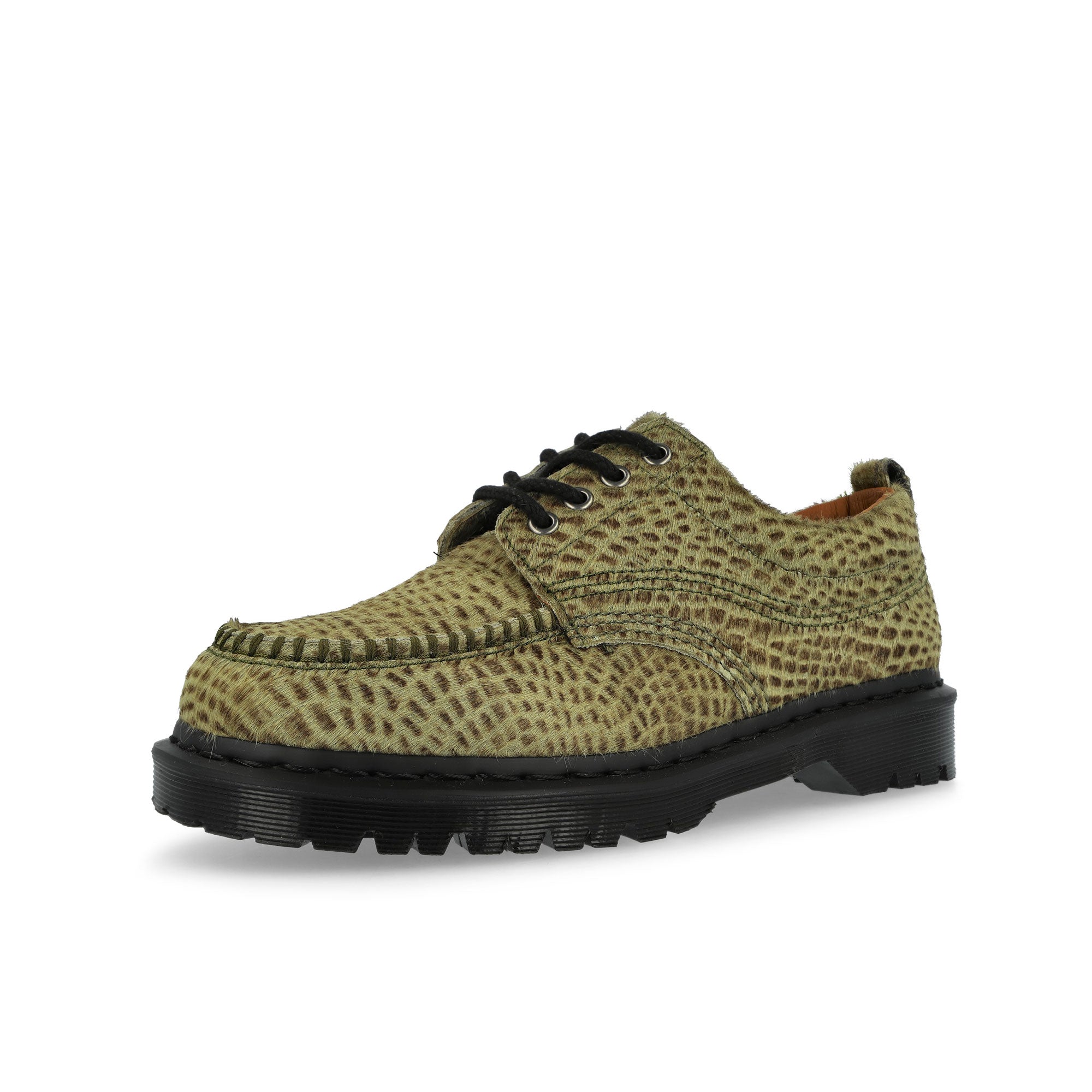 Dr. Martens Lowell Olive Green Loafers & Lace Ups 42836300 Close-up | Overkill