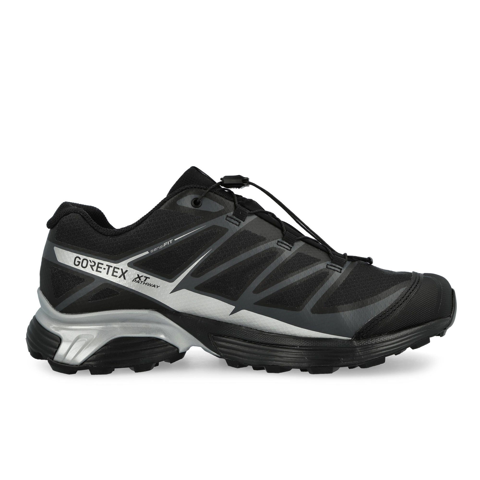 Salomon XT-Pathway GTX Black / Black / Footwear Silver Low Top Sneakers 475775 Silhouette | Overkill
