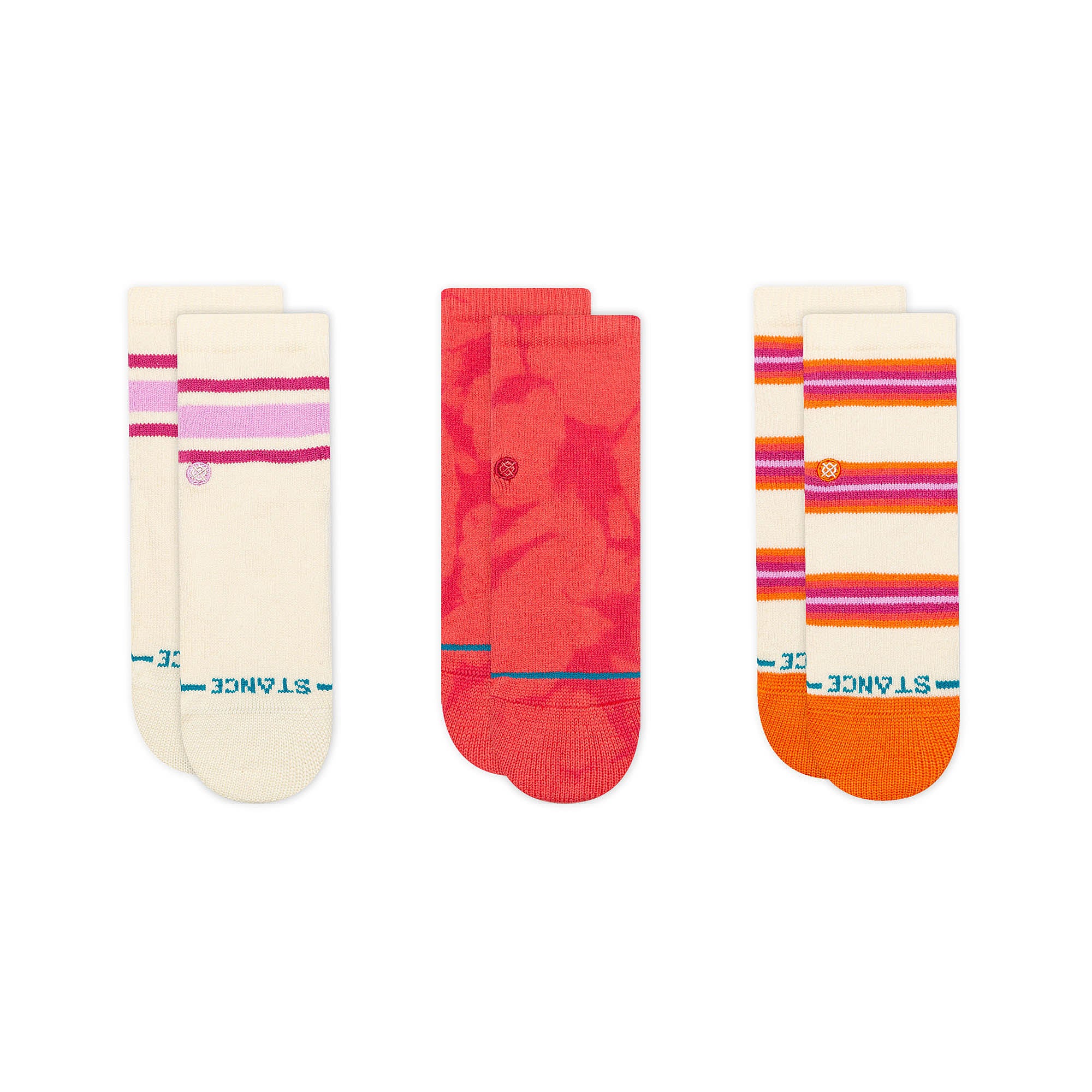 Stance Infants Dye Dynamic 3 Pack Socks Pink Socks B110A24DY1-PNK | Overkill