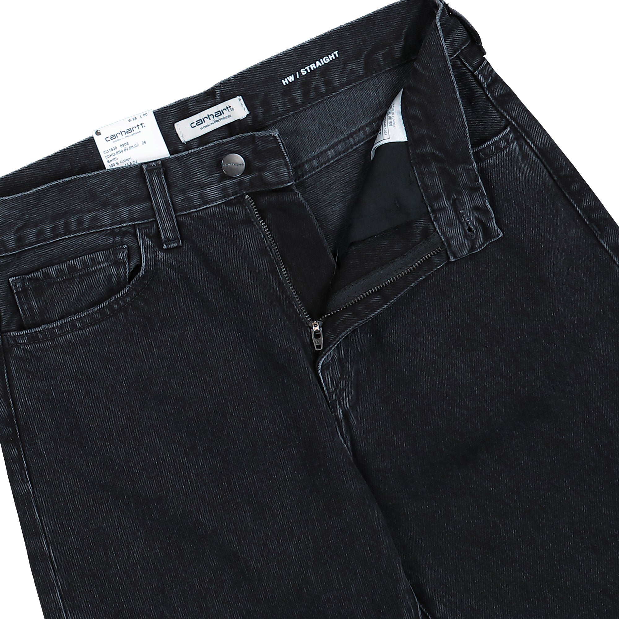 Carhartt WIP W Noxon Pant Black Stone Washed Jeans I031920.89.06.00 Detail View 1 | Overkill

