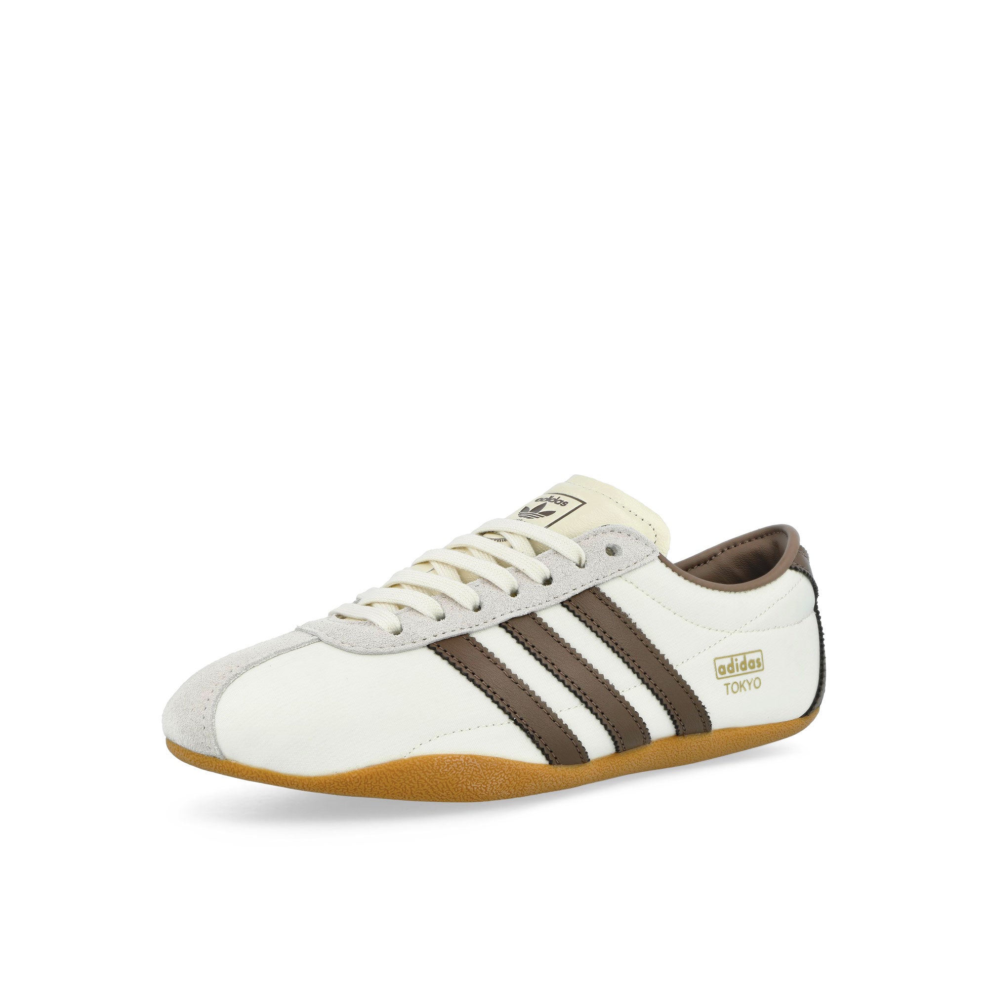 adidas Tokyo W Off White / Earth Strata / Gold Metallic Low Top Sneakers IH3994 Close-up | Overkill
