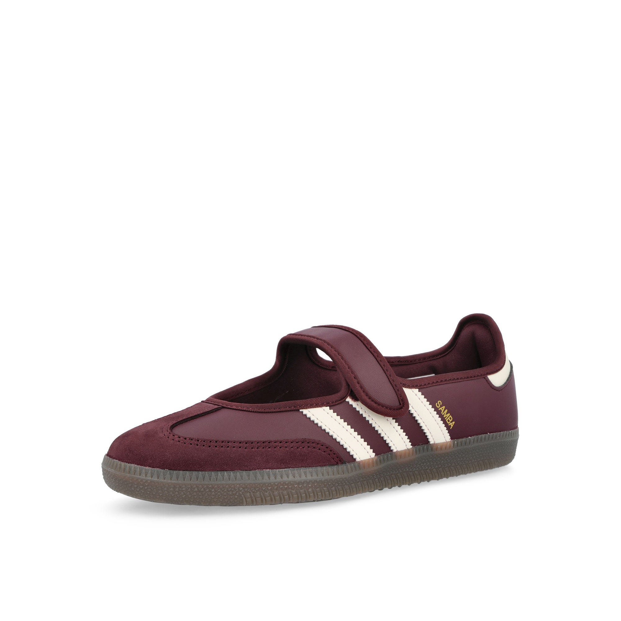 adidas Samba Jane W Maroon / Cream White / Gold Metallic Low Top Sneakers IH6561 Close-up | Overkill