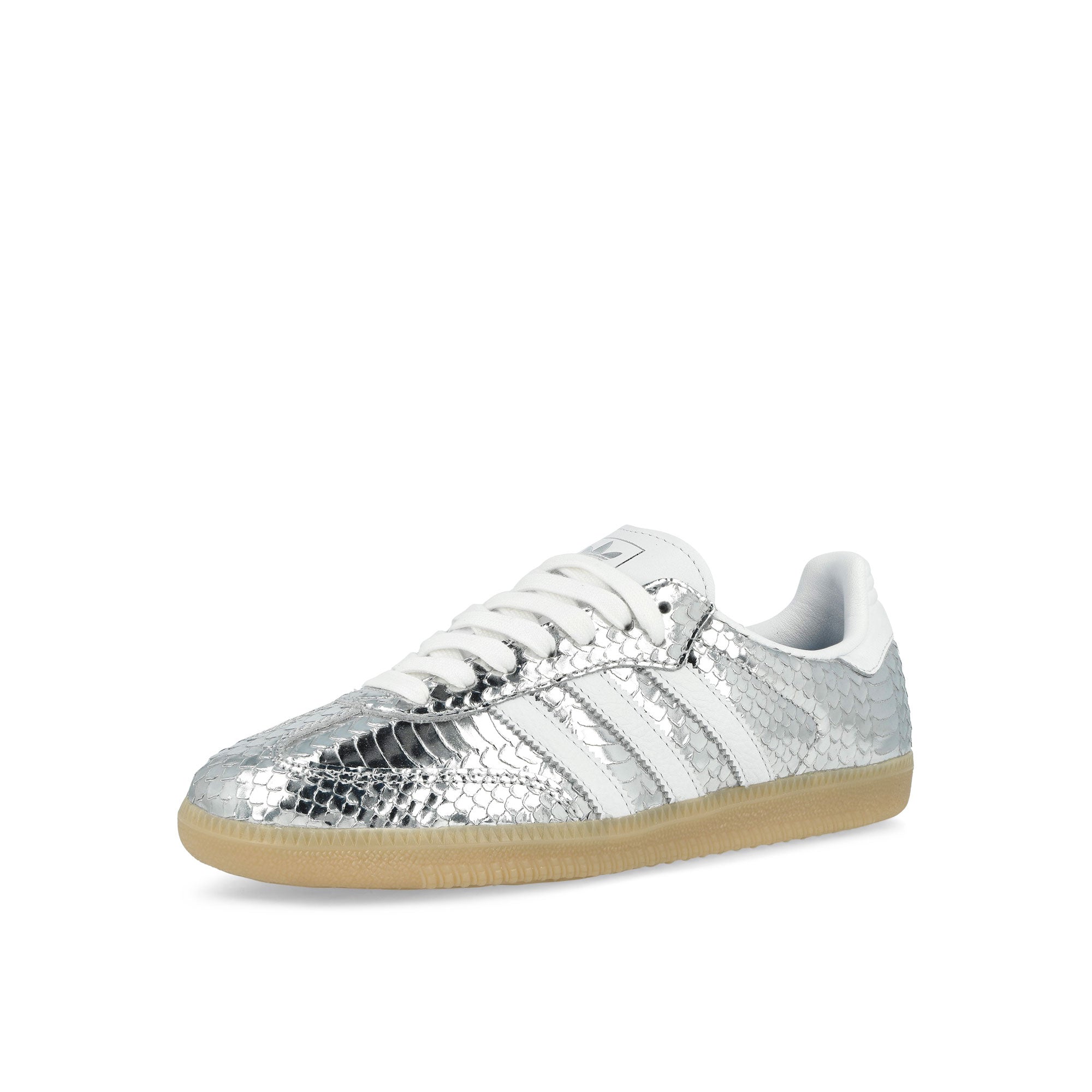 adidas Samba OG W Silver Metallic / Footwear White / Gum 3 Low Top Sneakers IH9016 Close-up | Overkill