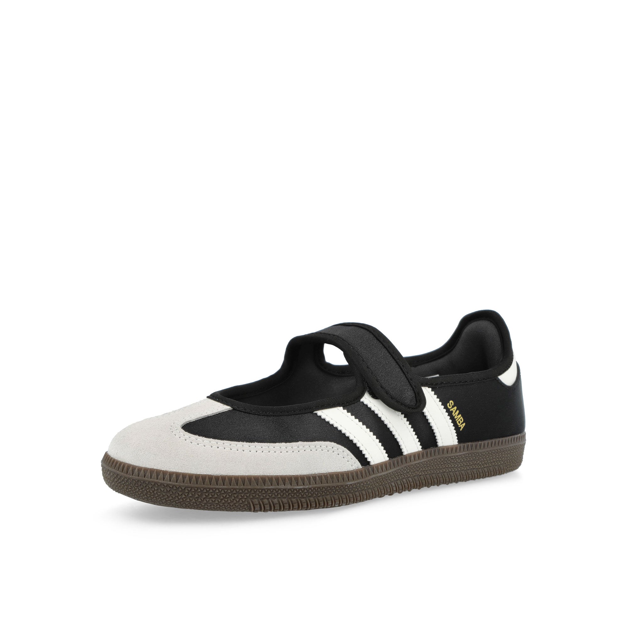 adidas Samba Jane W Core Black / Off White / Gold Metallic Low Top Sneakers IH9207 Close-up | Overkill
