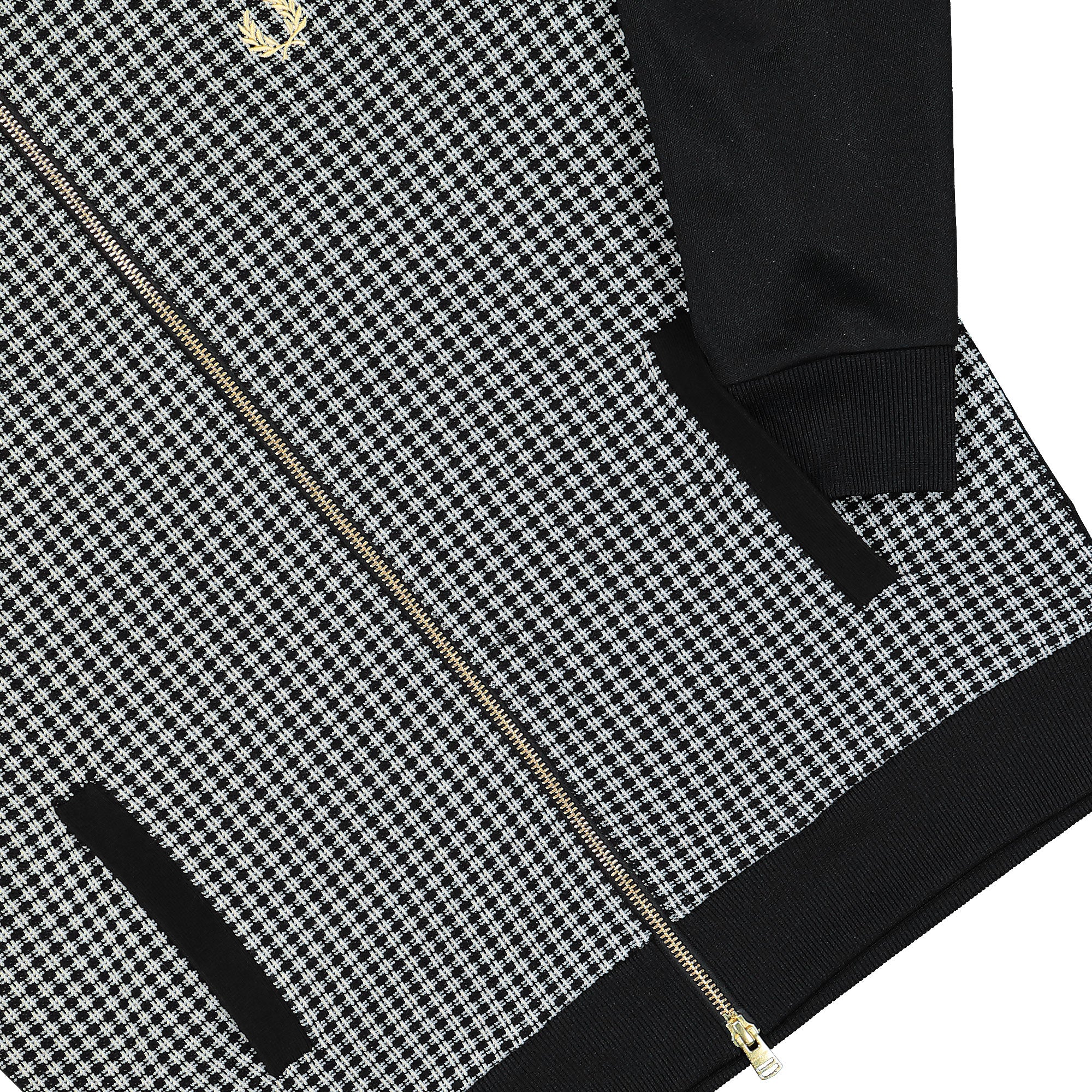 Fred Perry Knitted Front Track Jacket Black Track Jackets J2303-102 Detail View 1 | Overkill
