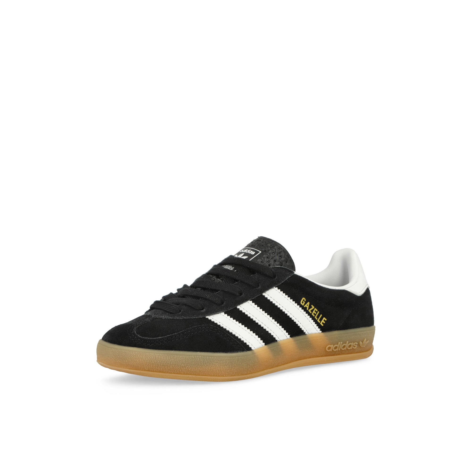 adidas Gazelle Indoor J Core Black / Footwear White / Gum 2 Low Top Sneakers  Close Up | Overkill