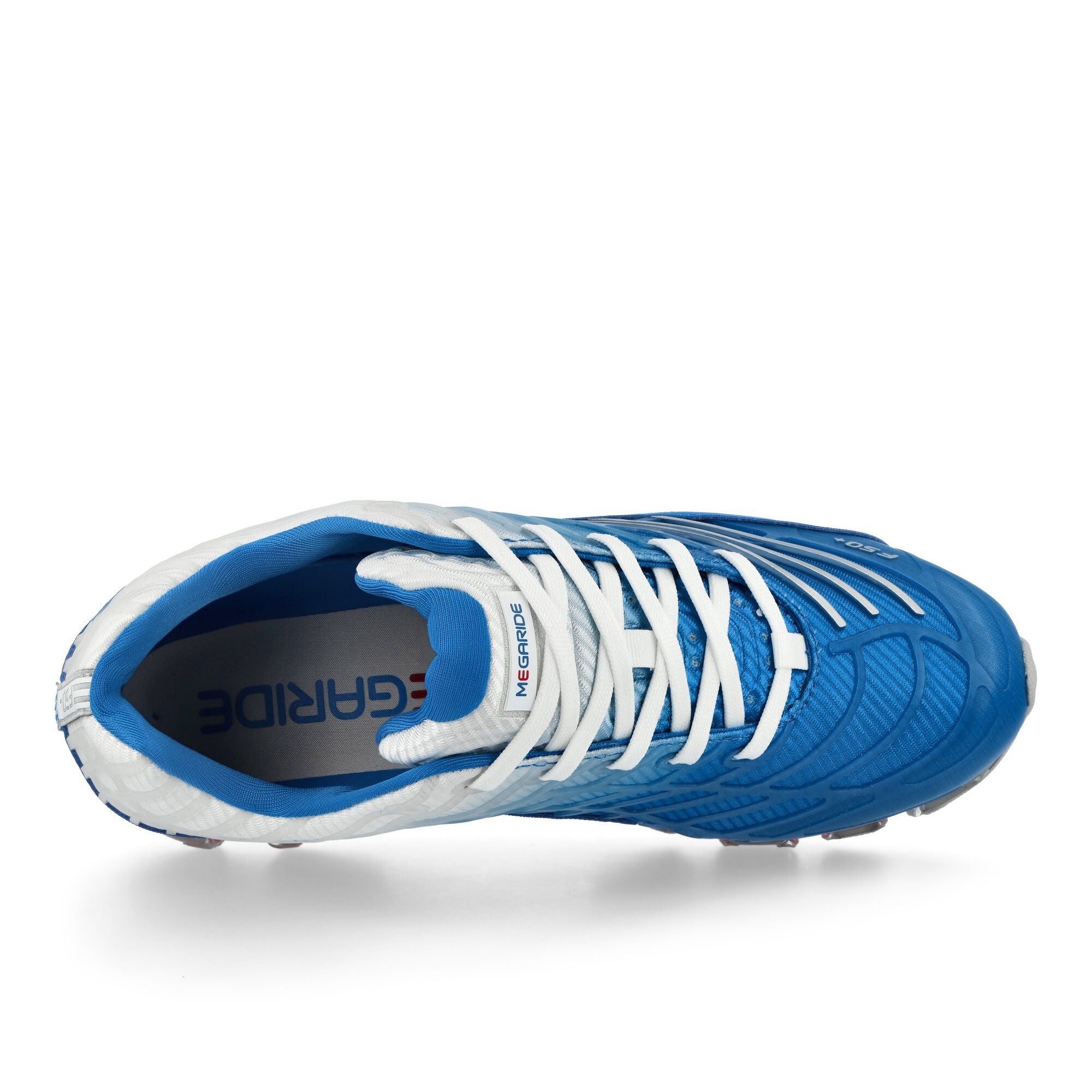 adidas Megaride F50 Blue Bird / Silver Metallic / Cloud White Low Top Sneakers JR4632 Detailfoto | Overkill