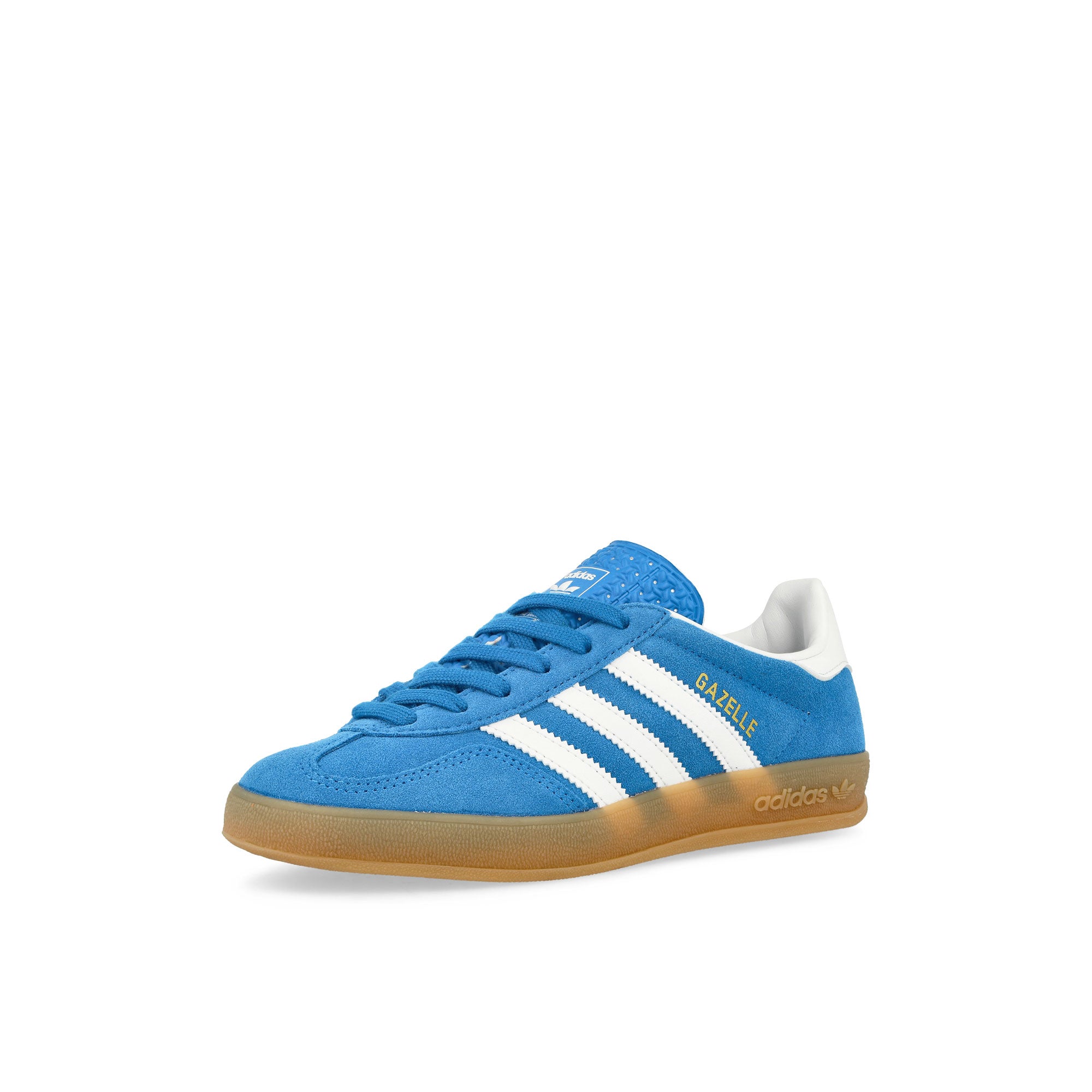 adidas Gazelle Indoor J Bluebird / Footwear White / Gum 2 Low Top Sneakers  Close Up | Overkill