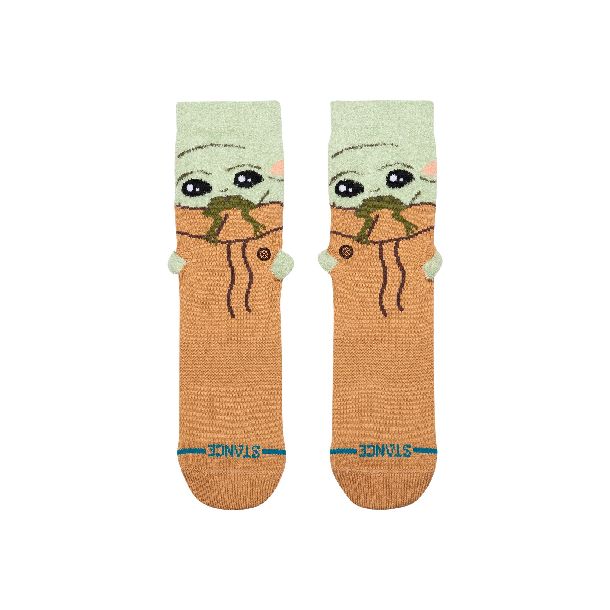 Star Wars x Stance Grogu Hungry Kids Crew Socks Green Socks K555D25GRO-GRN Close-up | Overkill