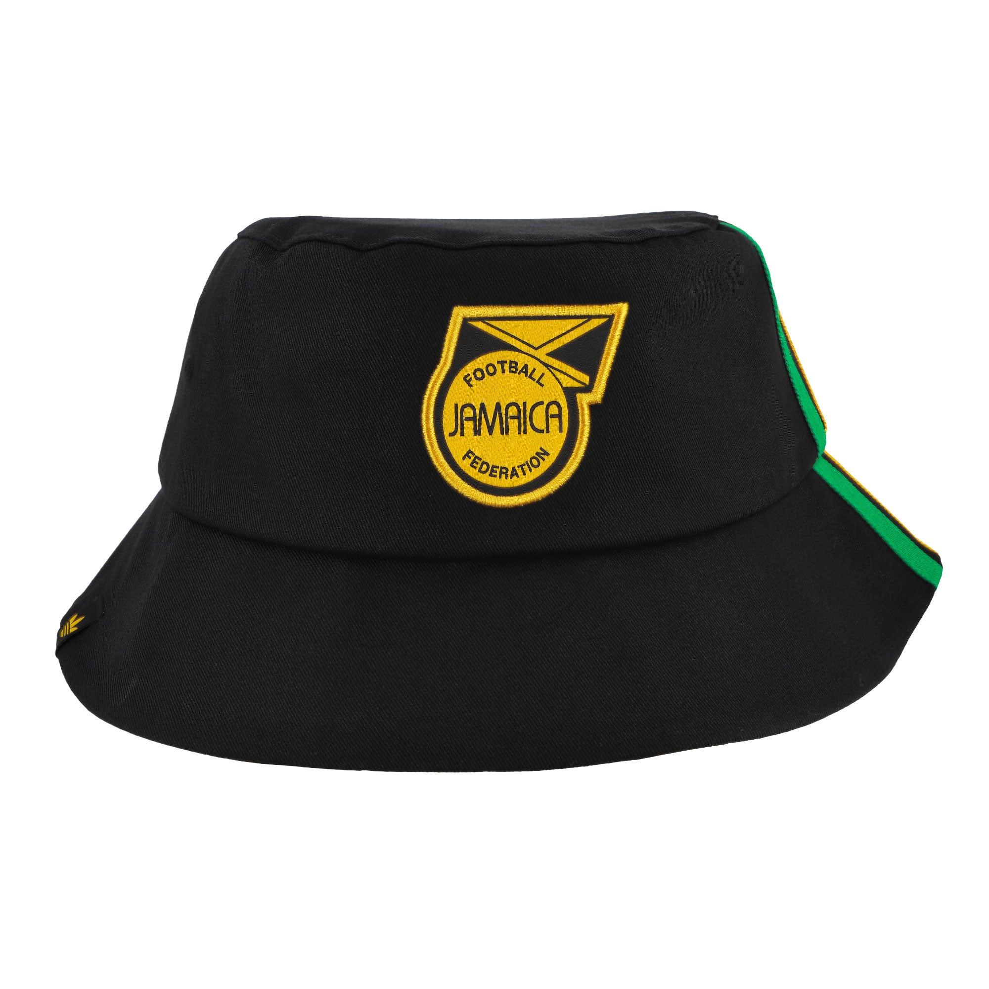 adidas JFF Jamaica Bucket Hat Youth Black / Bold Gold Bucket Hats KD8447-OSFY Detail View 1 | Overkill
