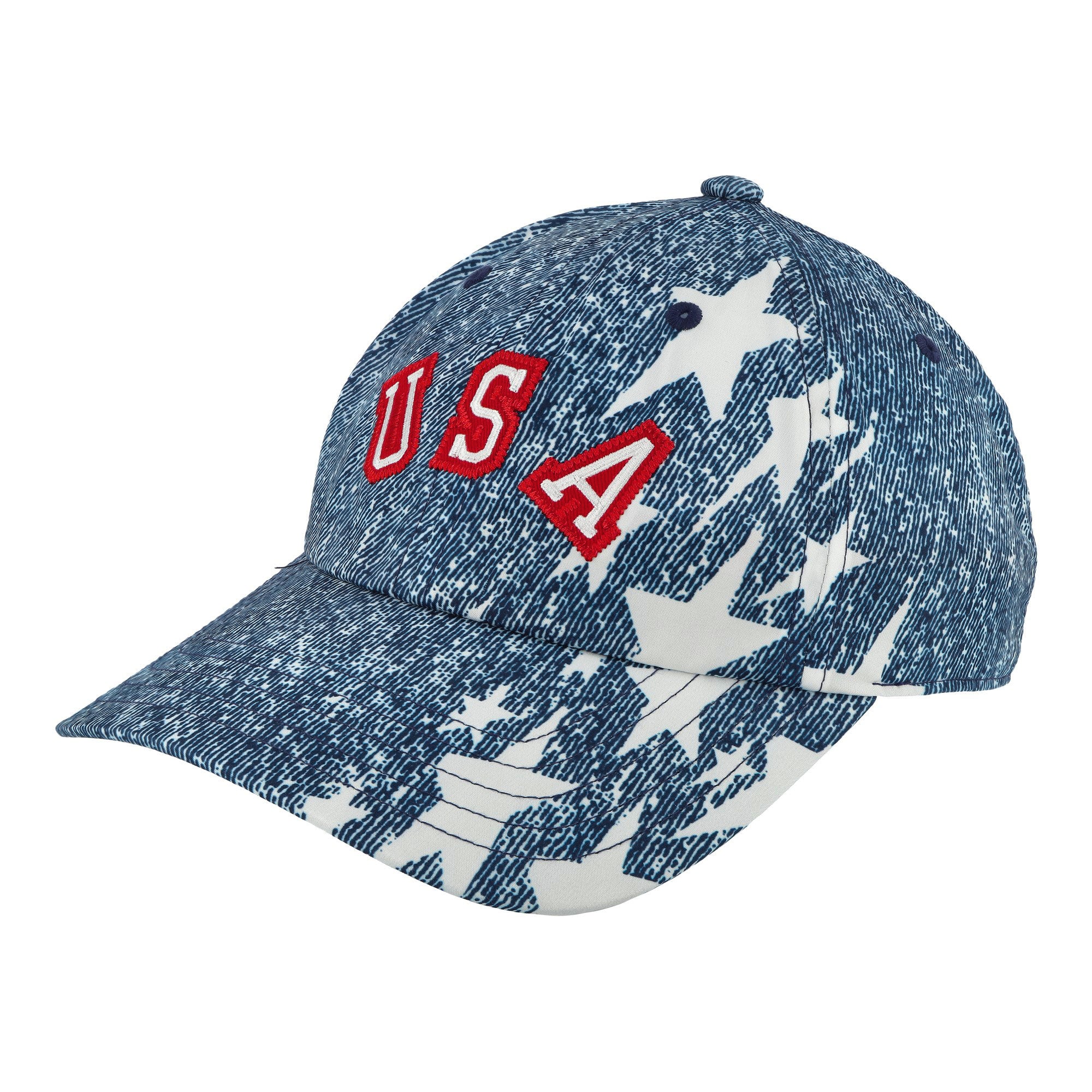 adidas Denim Graphic Cap Youth White / Dark Blue / Power Red Caps KF3761-OSFY | Overkill
