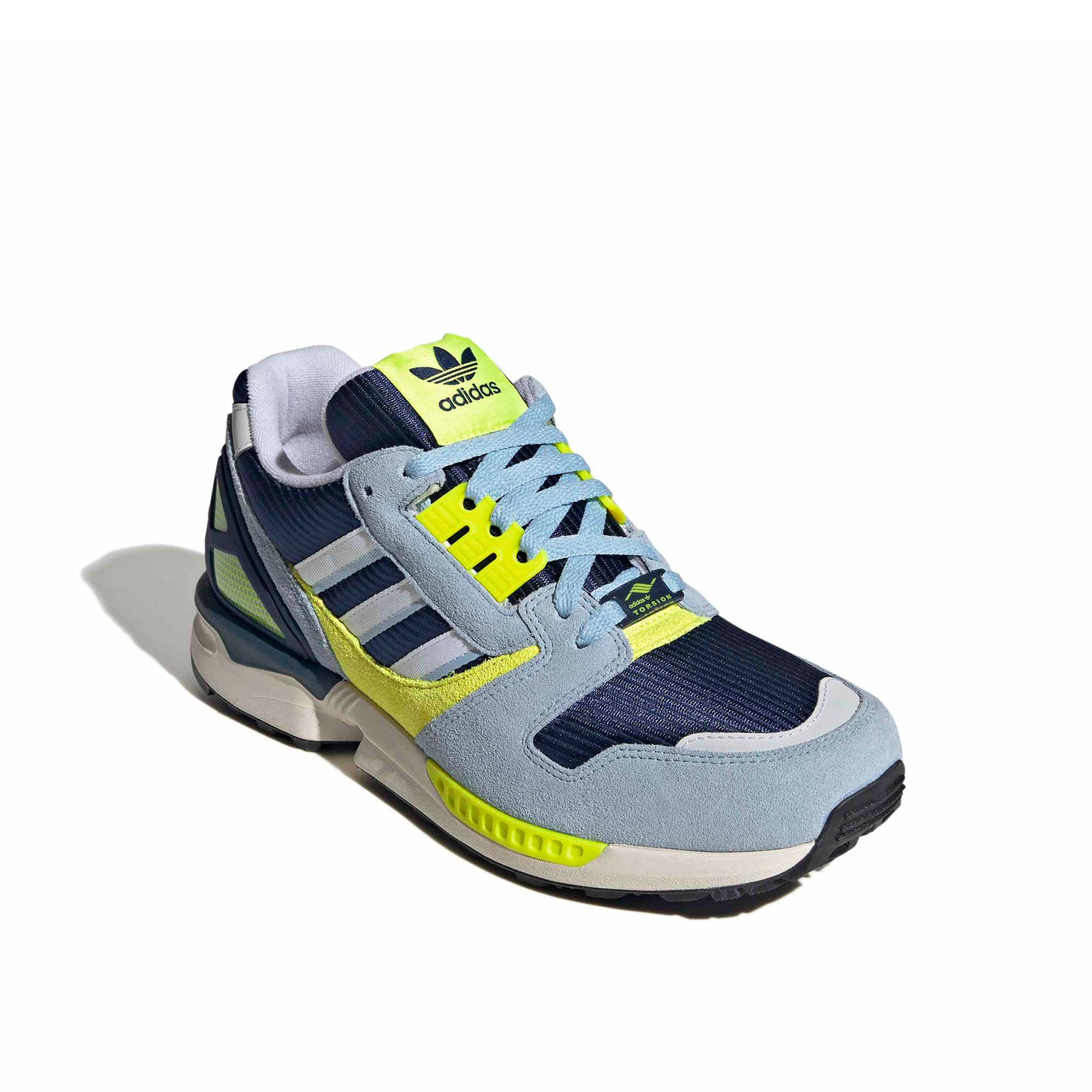 adidas ZX 8000 Dark Blue / Footwear White / Solar Yellow Low Top Sneakers KI5674 Close-up | Overkill
