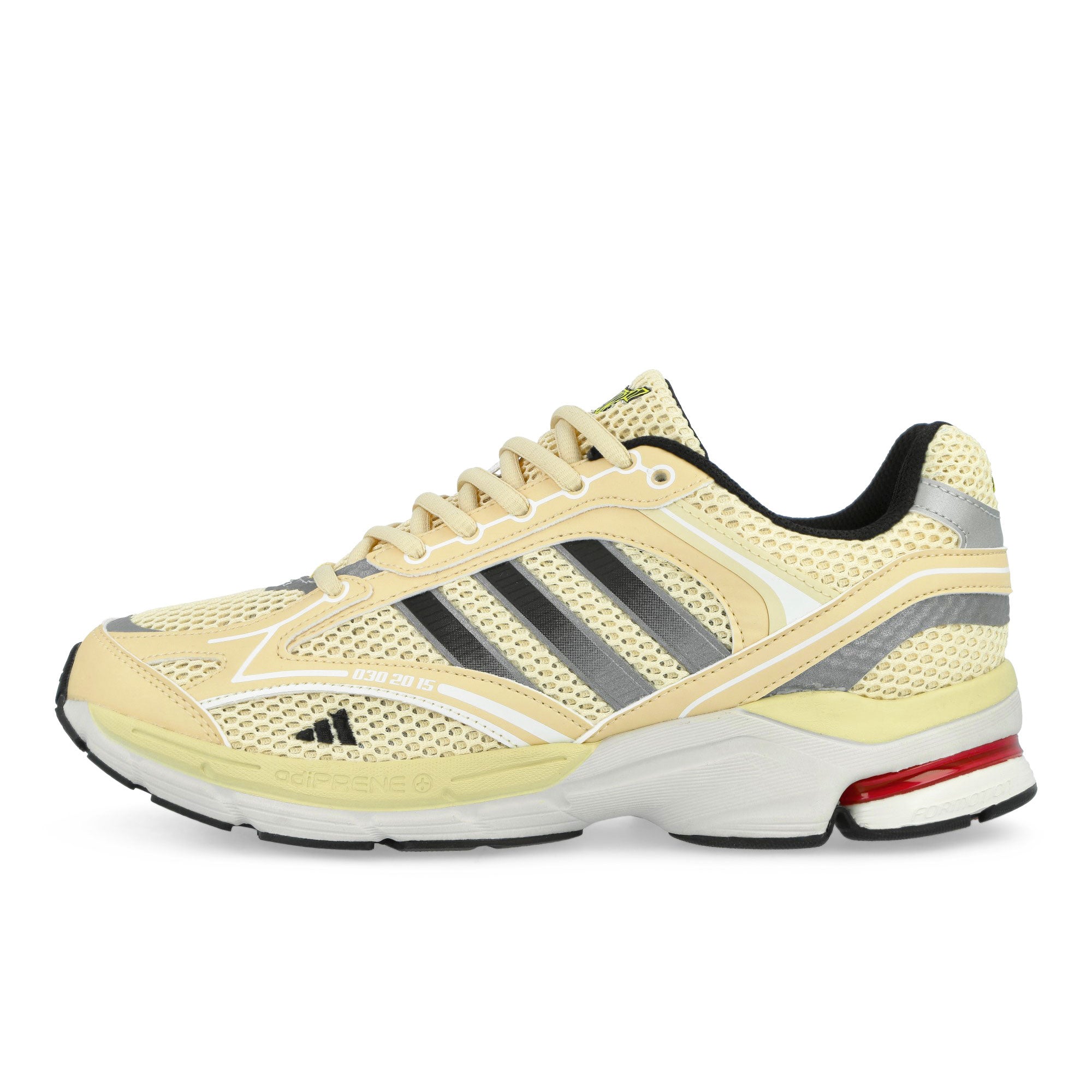 Overkill x adidas Spiritain 2000 Light Sand / Silver Metallic / Core White Low Top Sneakers KJ7263 | Overkill
