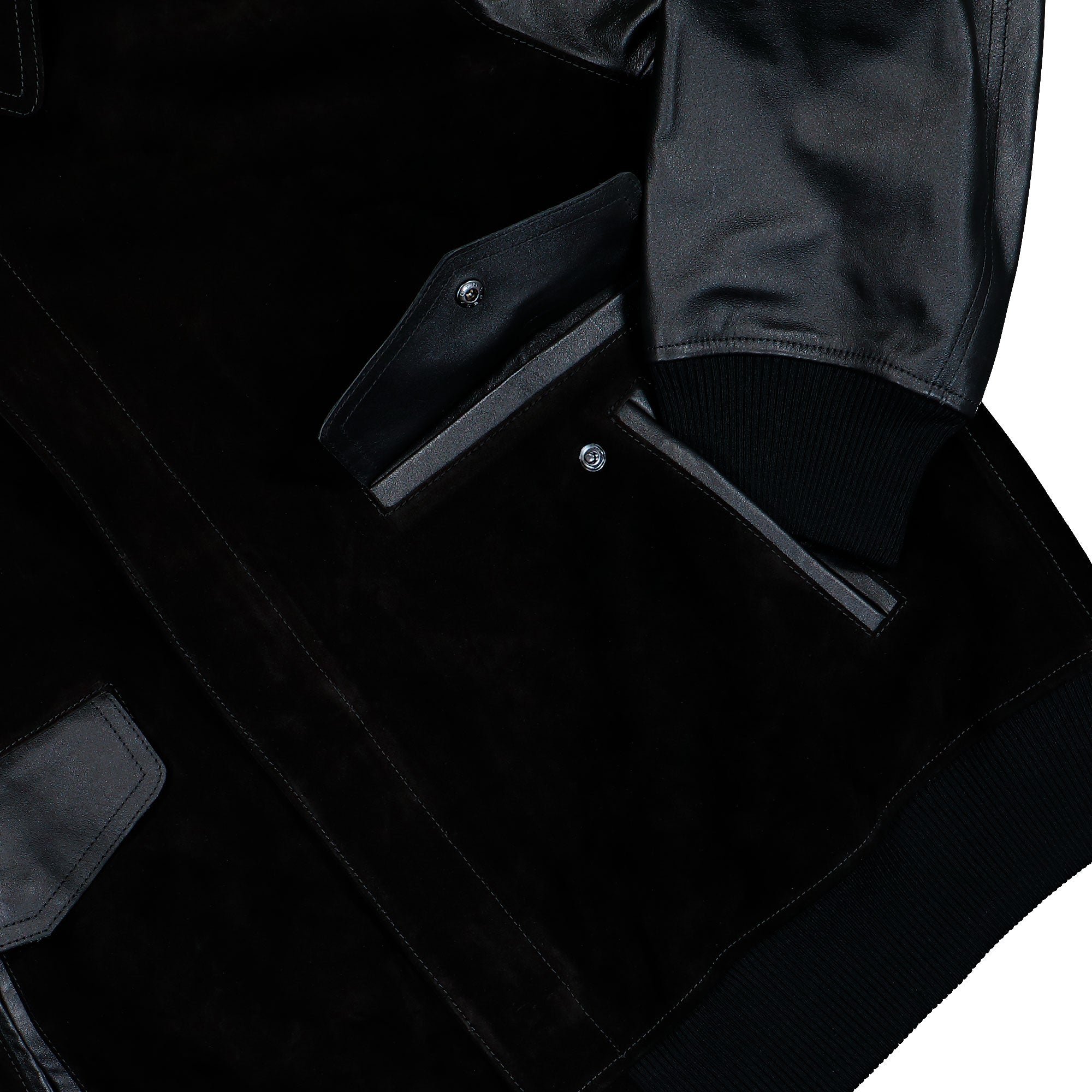 Mercedes-AMG Petronas F1 x Y-3 F1 Leather Racing Jacket Black Jackets KR2385 Detail View 1 | Overkill