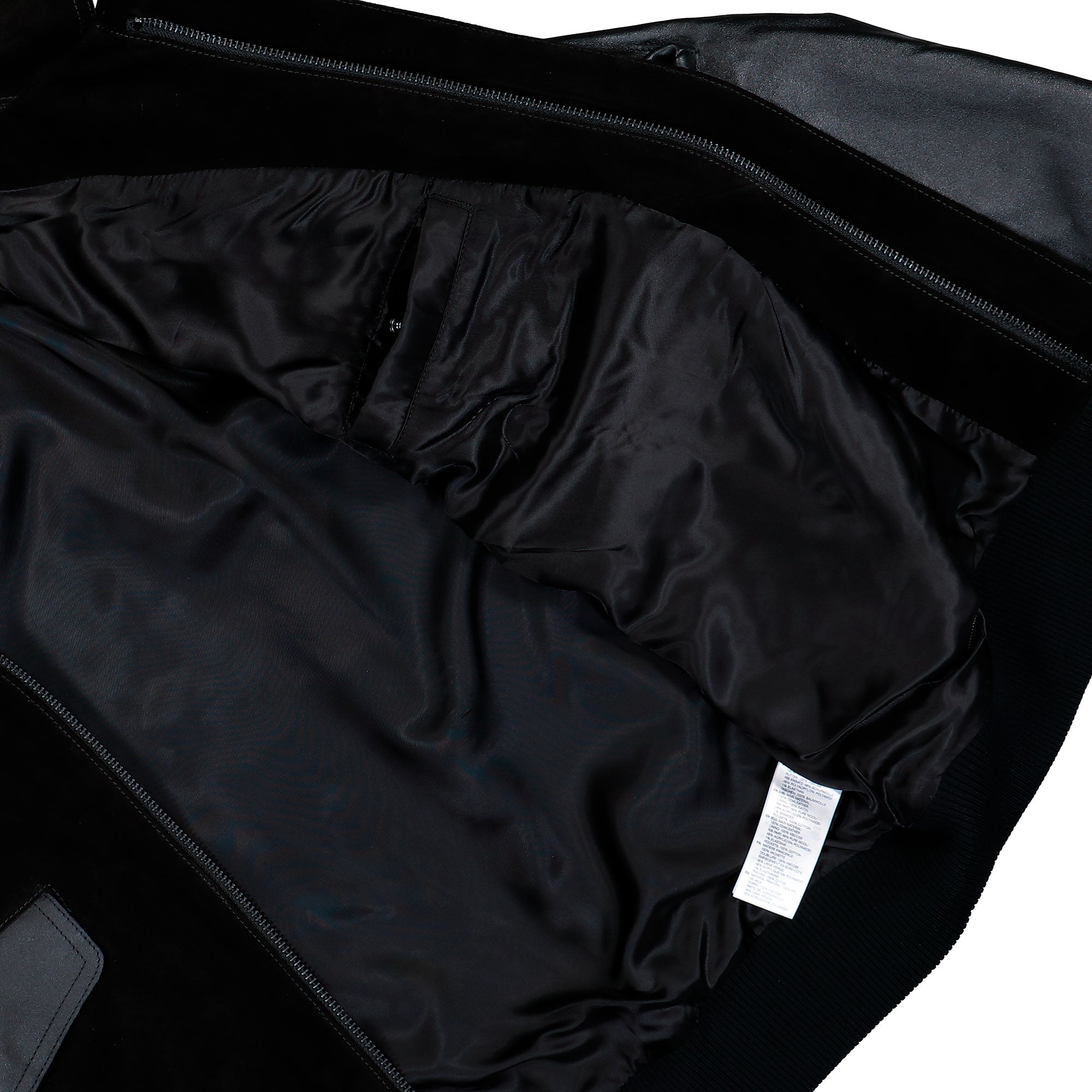 Mercedes-AMG Petronas F1 x Y-3 F1 Leather Racing Jacket Black Jackets KR2385 Detail View 3 | Overkill