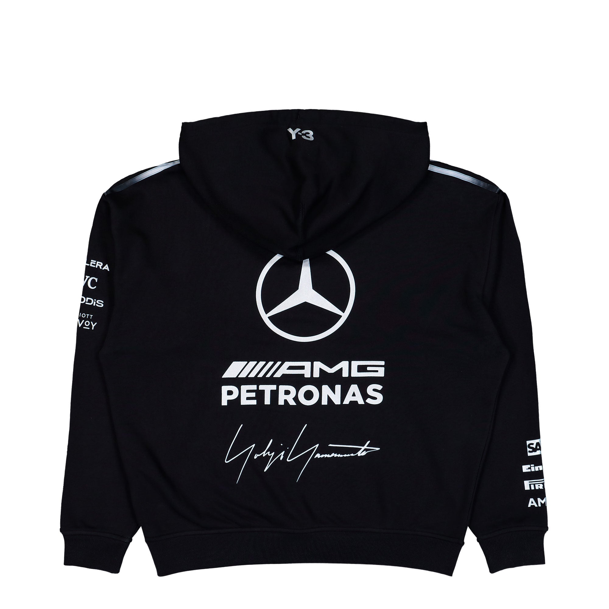 Mercedes-AMG Petronas F1 x Y-3 F1 Team Hoodie Black Hoodies KR2392 Close-up | Overkill