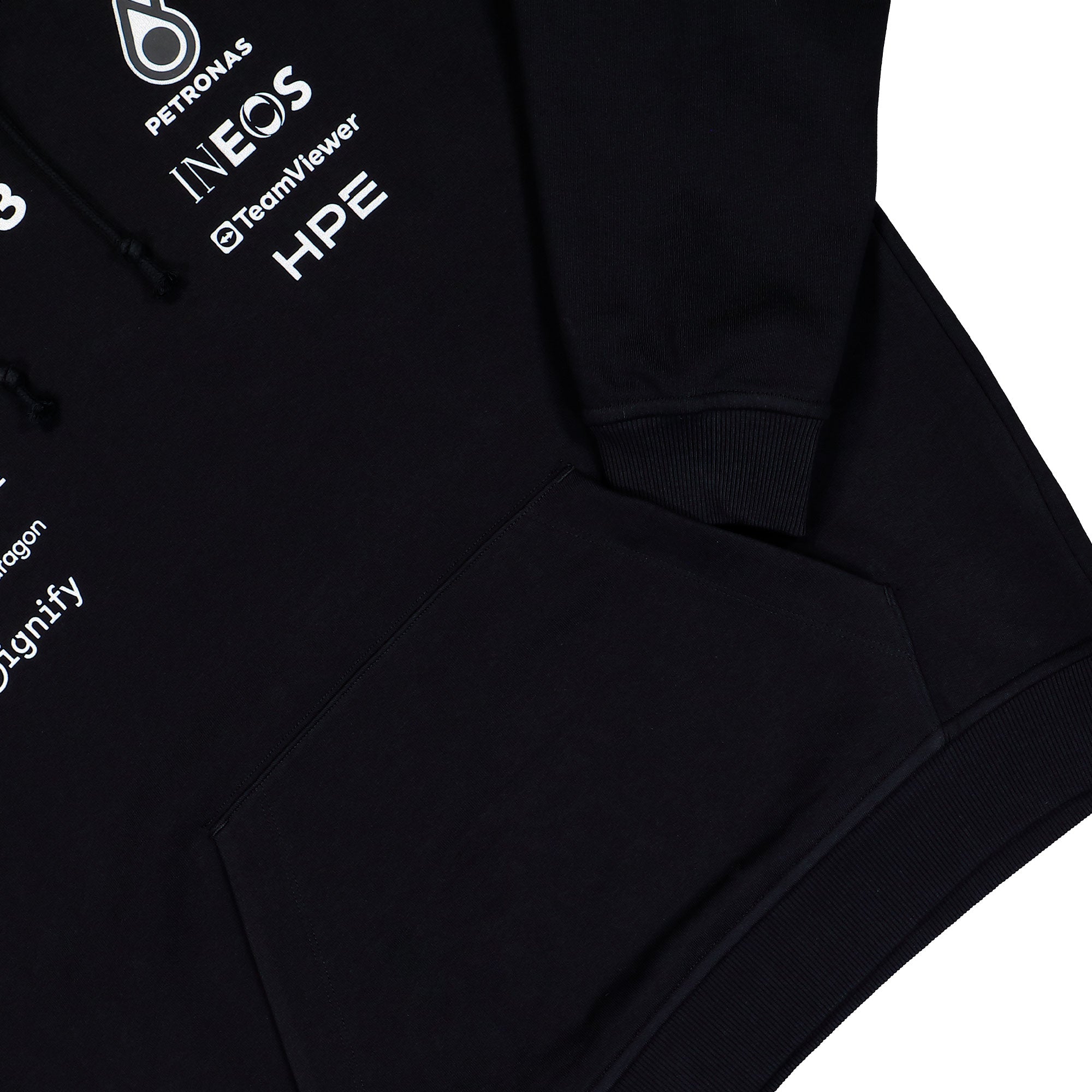 Mercedes-AMG Petronas F1 x Y-3 F1 Team Hoodie Black Hoodies KR2392 Detail View 1 | Overkill