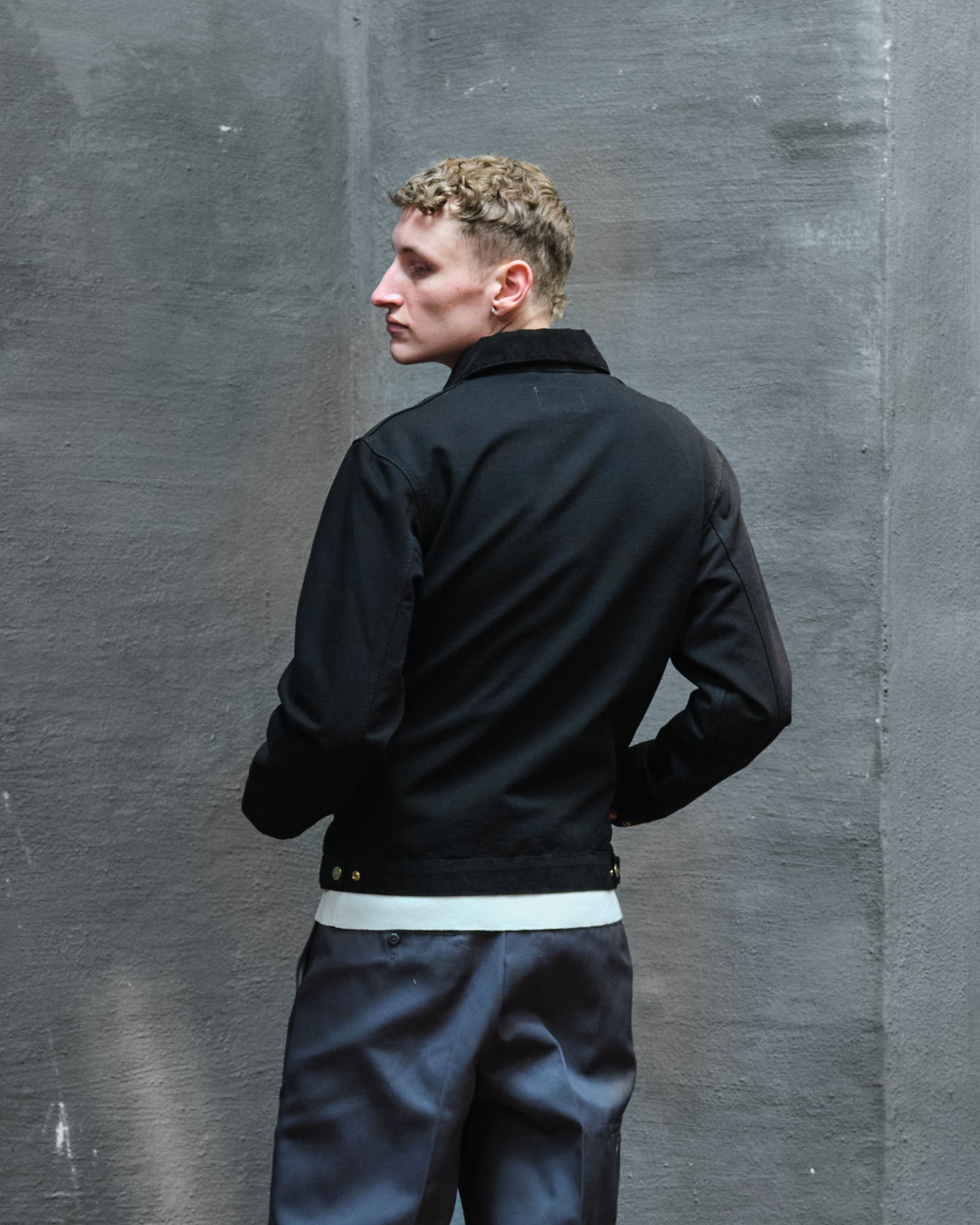 Carhartt WIP Detroit Jacket Black / Black Rinsed Jackets Detailfoto | Overkill