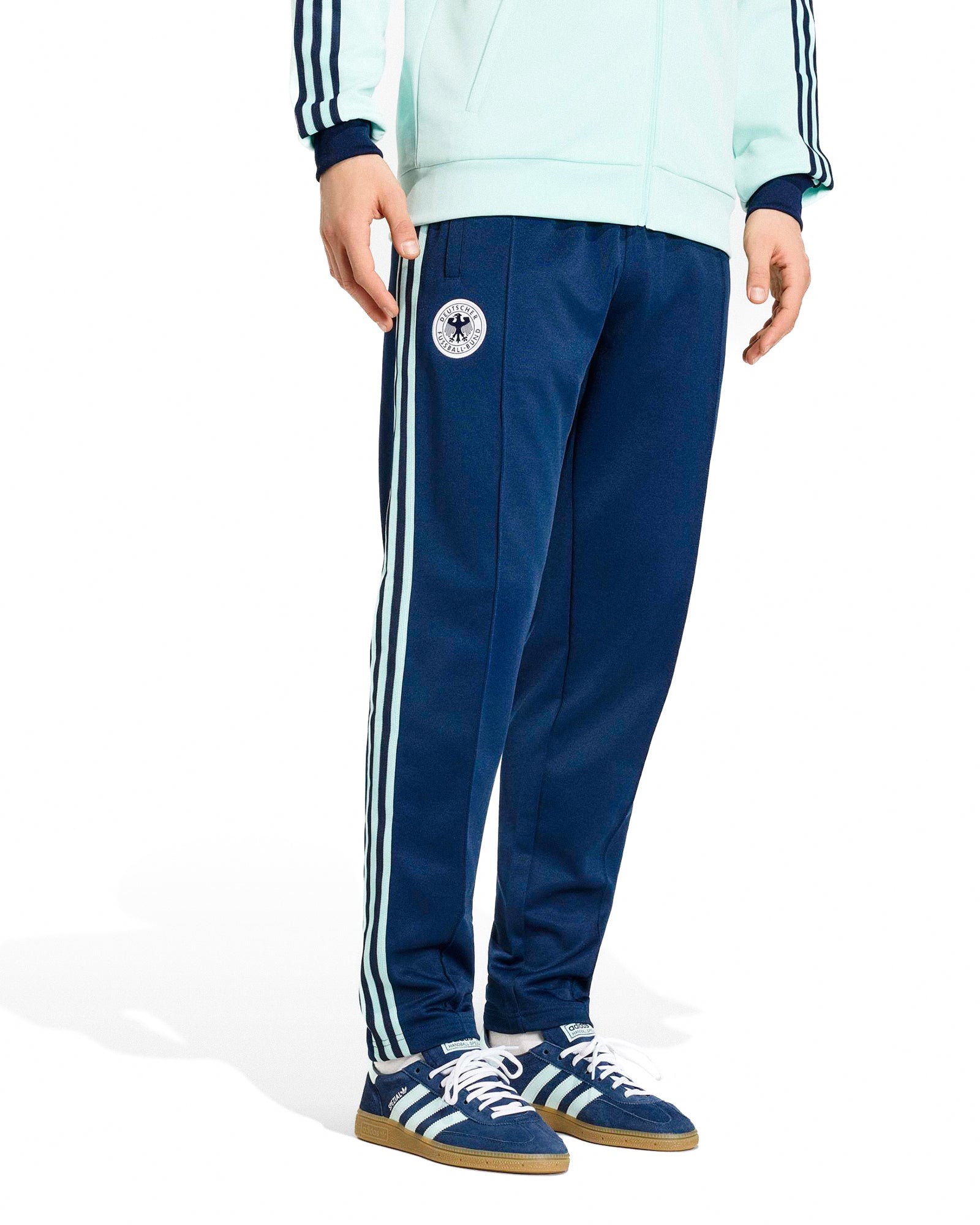 adidas DFB Germany OG Track Pant Collegiate Navy Sweat & Track Pants JZ9341 On Model Front View | Overkill
