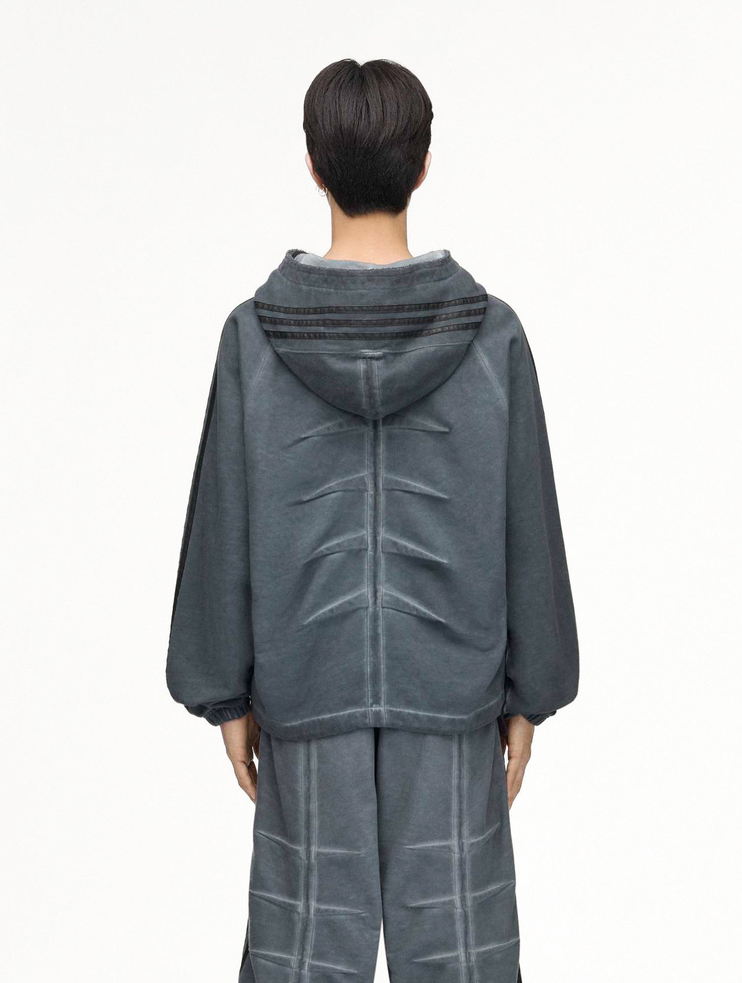 Thug Club x adidas TC Sweat Hoodie Black Hoodies KF6587 On Model Back View | Overkill
