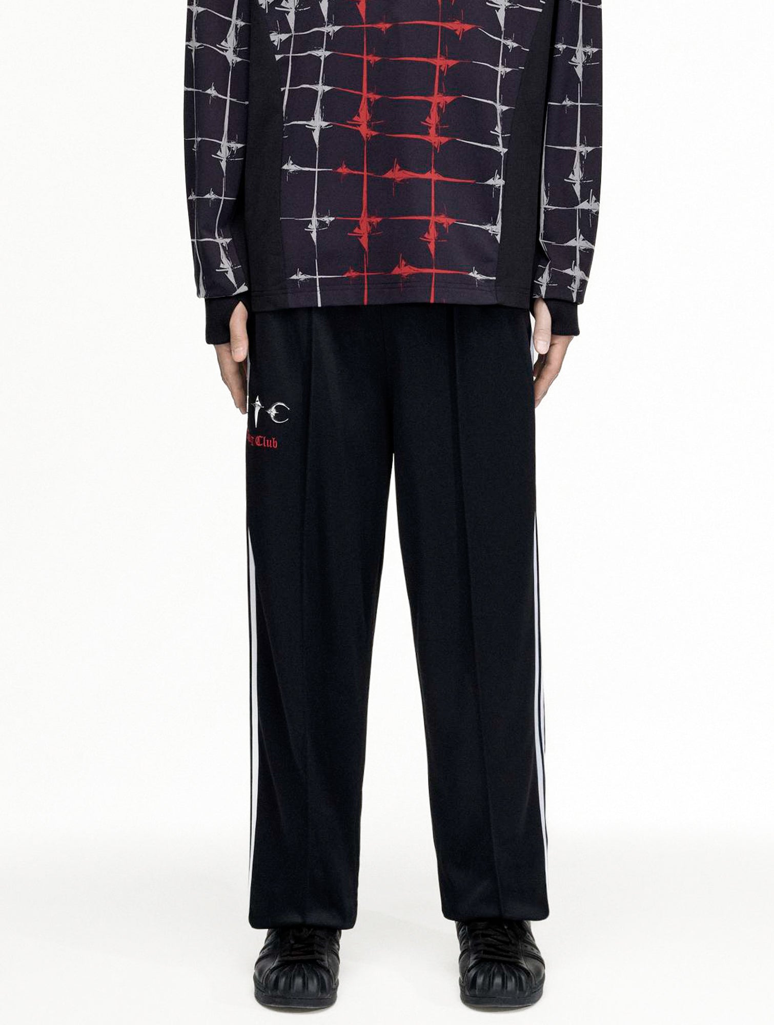 Thug Club x adidas TC SS Jogger Black Sweat & Track Pants KF6917 On Model Front View | Overkill
