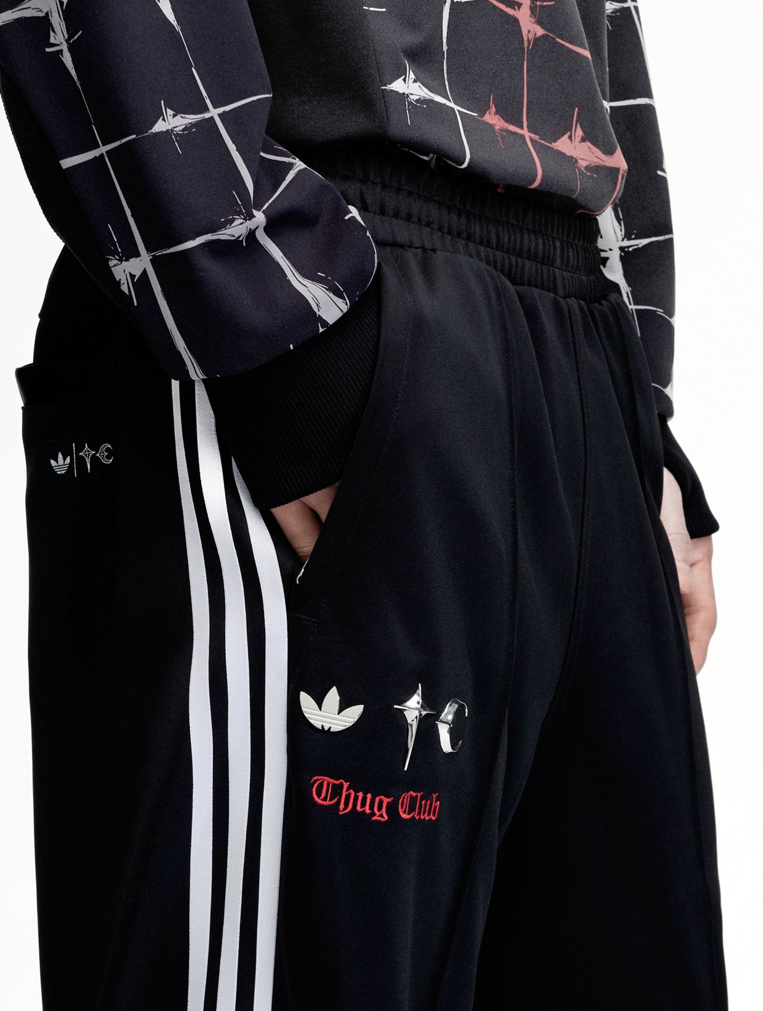 Thug Club x adidas TC SS Jogger Black Sweat & Track Pants KF6917 Model Detail 1 | Overkill
