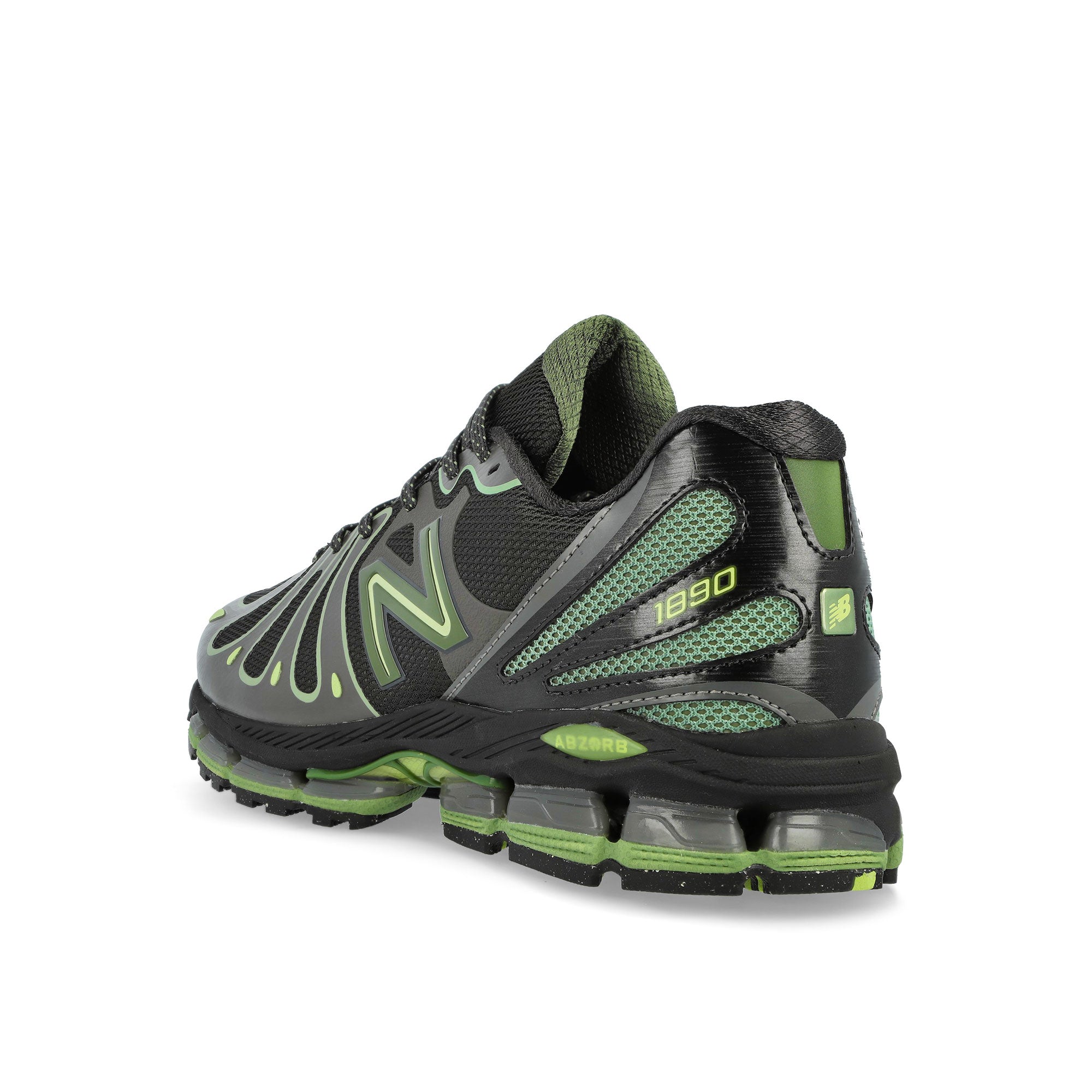 New Balance U189071H Faded Black / Utility Green Low Top Sneakers U189071H Material | Overkill
