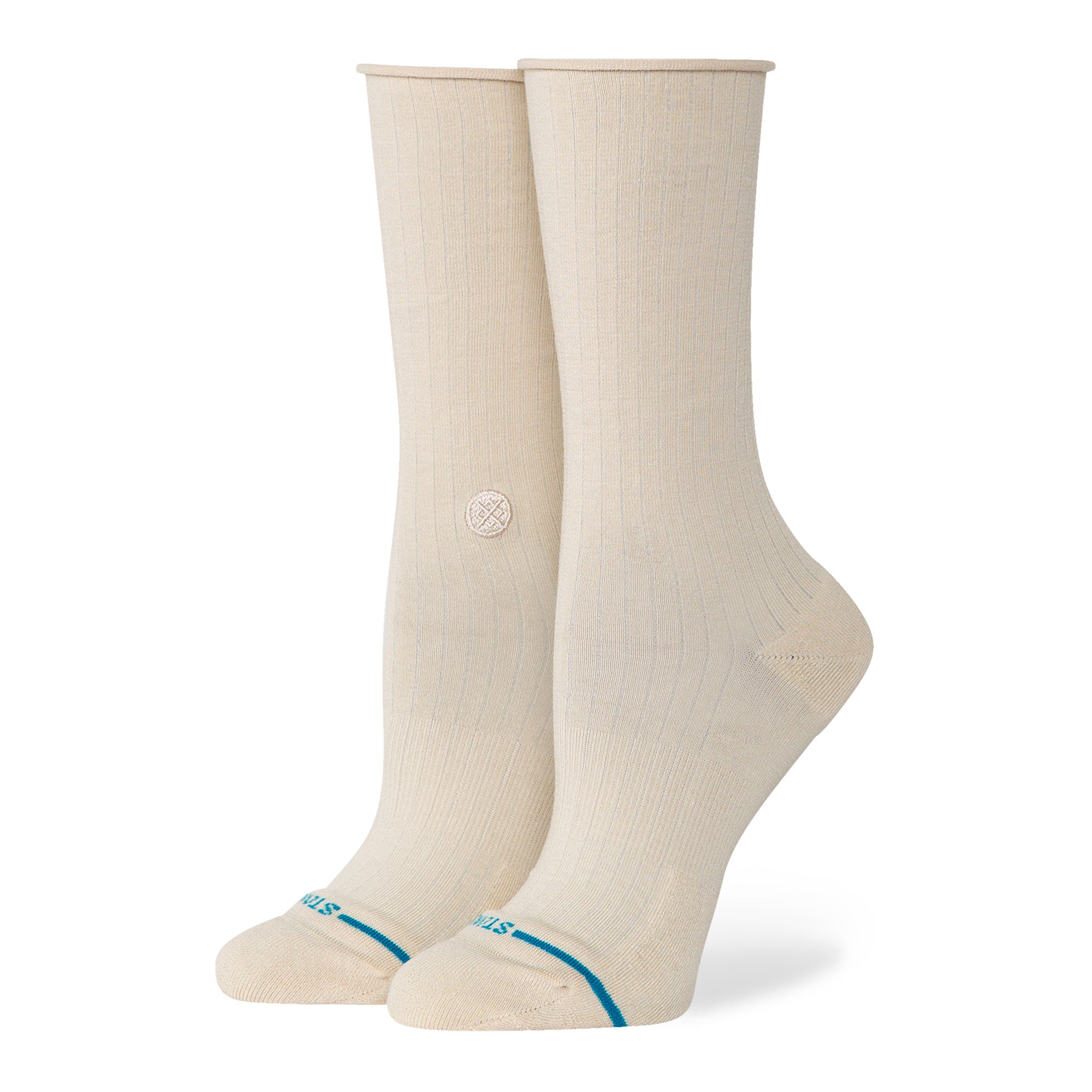 Stance Wmns Rolled Solid Crew Socks Oatmeal Socks W546C25ROL-OAT | Overkill
