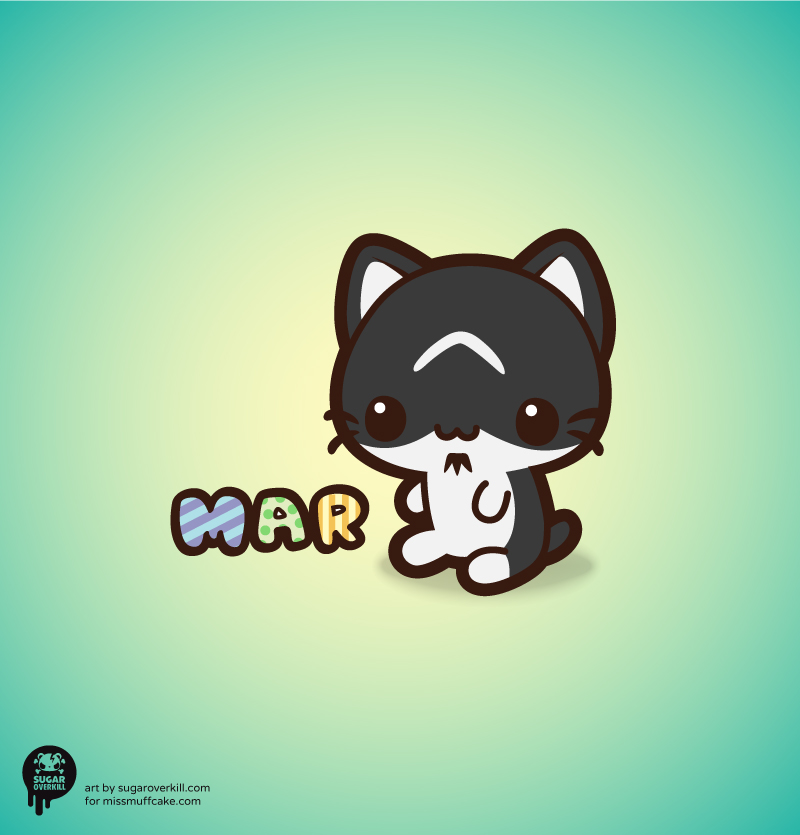 Kawaii Chibi Black Cat Marilyn Manson